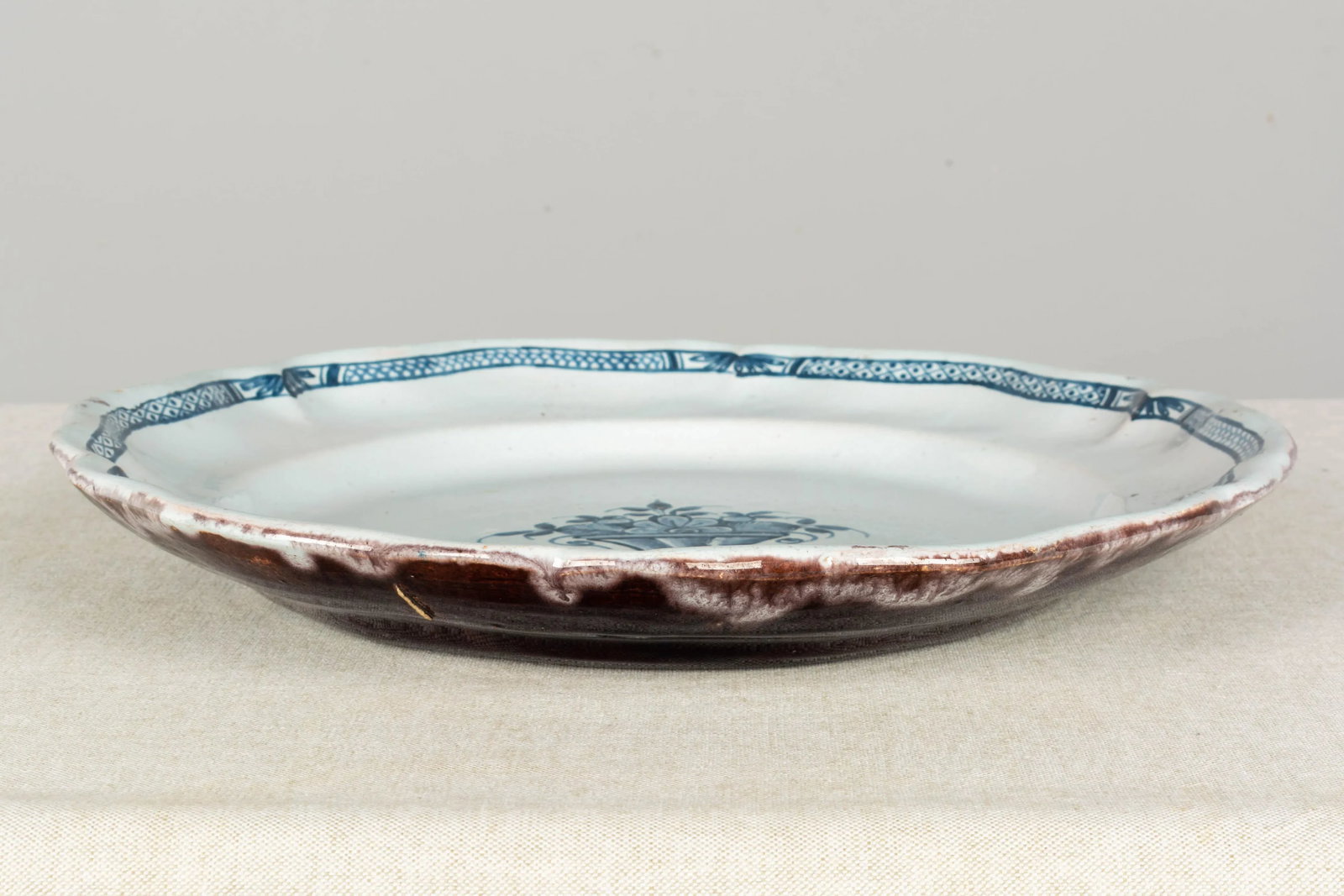 18th Century French Rouen Ceramic Platter - 3