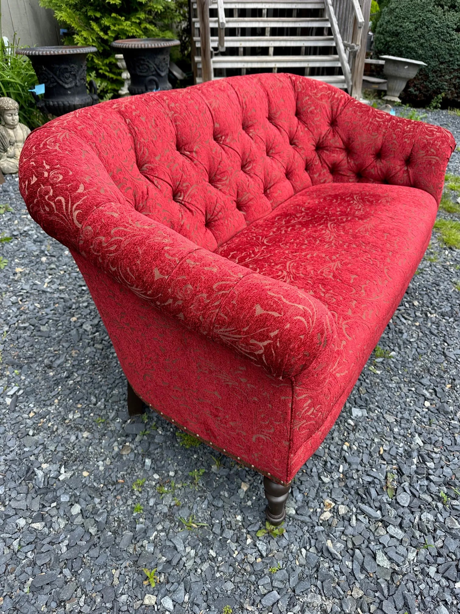 Arhaus Upholstered Tufted Loveseat - 4