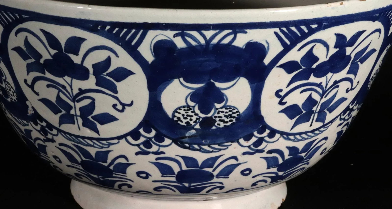 Dutch Delft Blue & White Botanical Bowl - 3