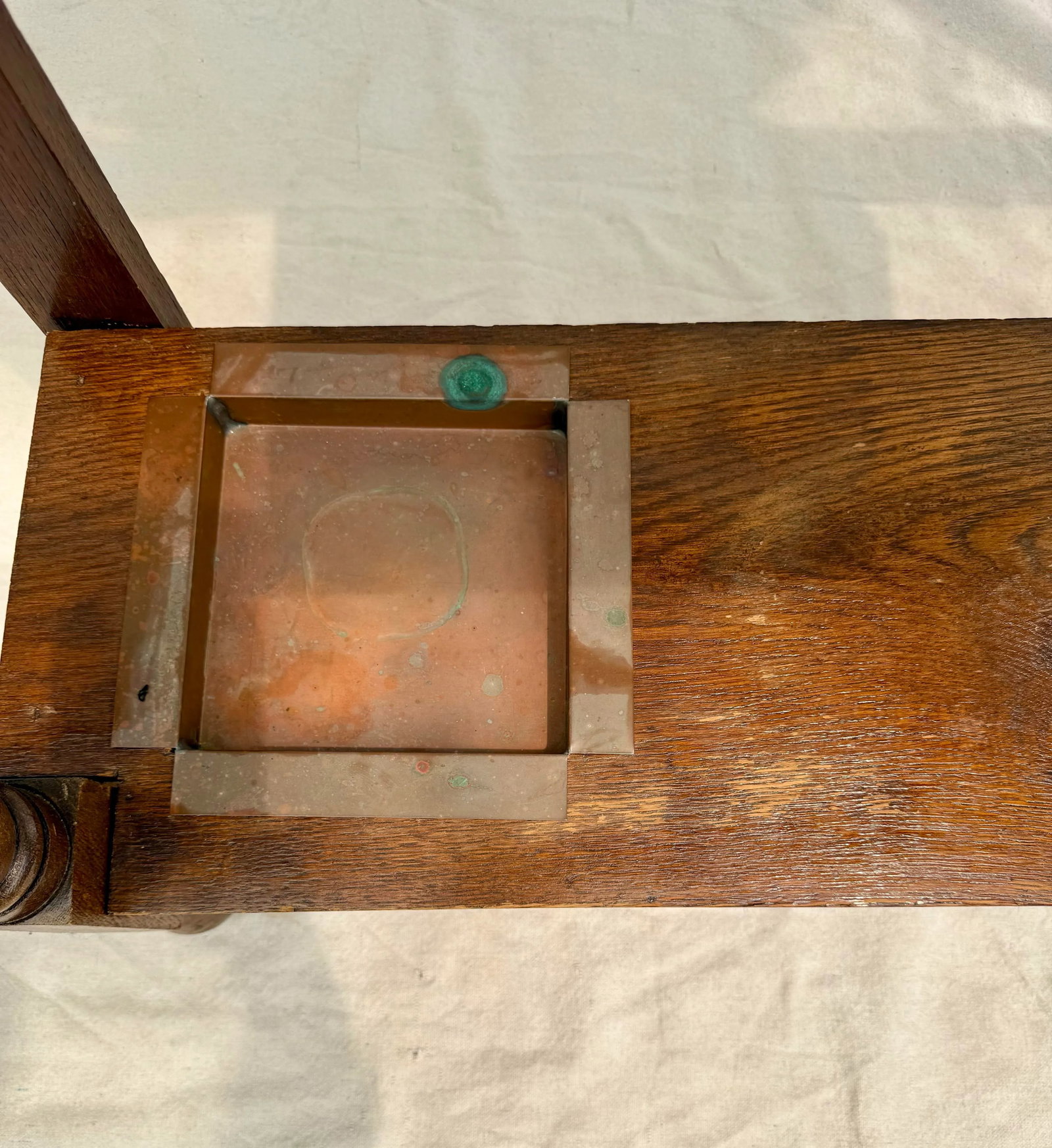 Mid 20th C. Hand-Carved Halltree Entry Organizer With Mirror and Hooks - 8