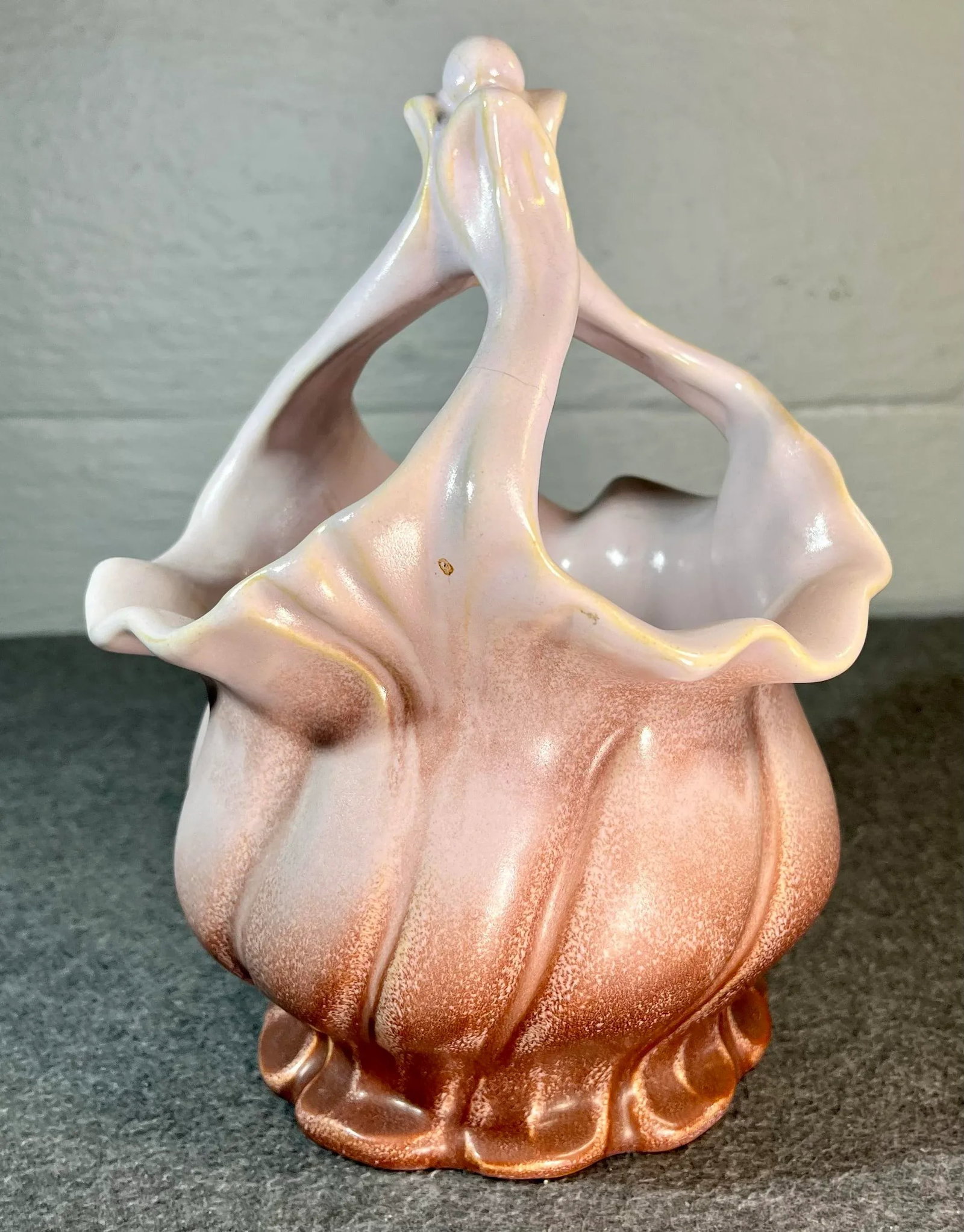 Mid 20th Century Weller Art Pottery Lido Basket - 5