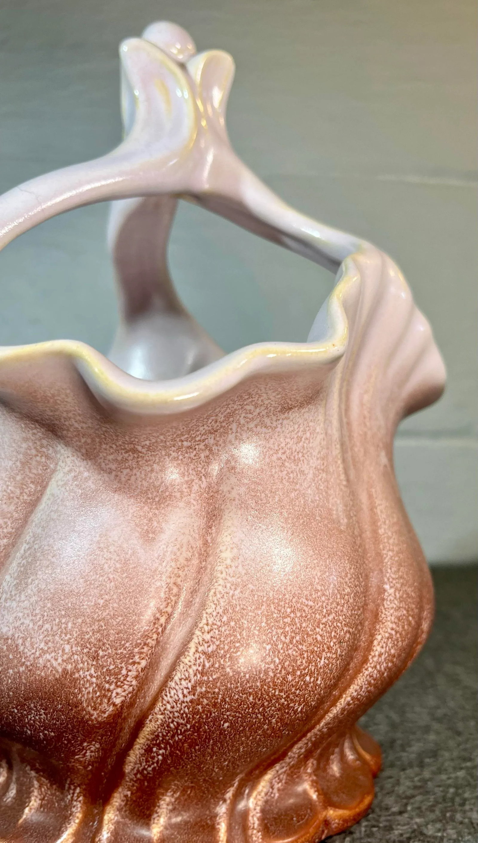 Mid 20th Century Weller Art Pottery Lido Basket - 6