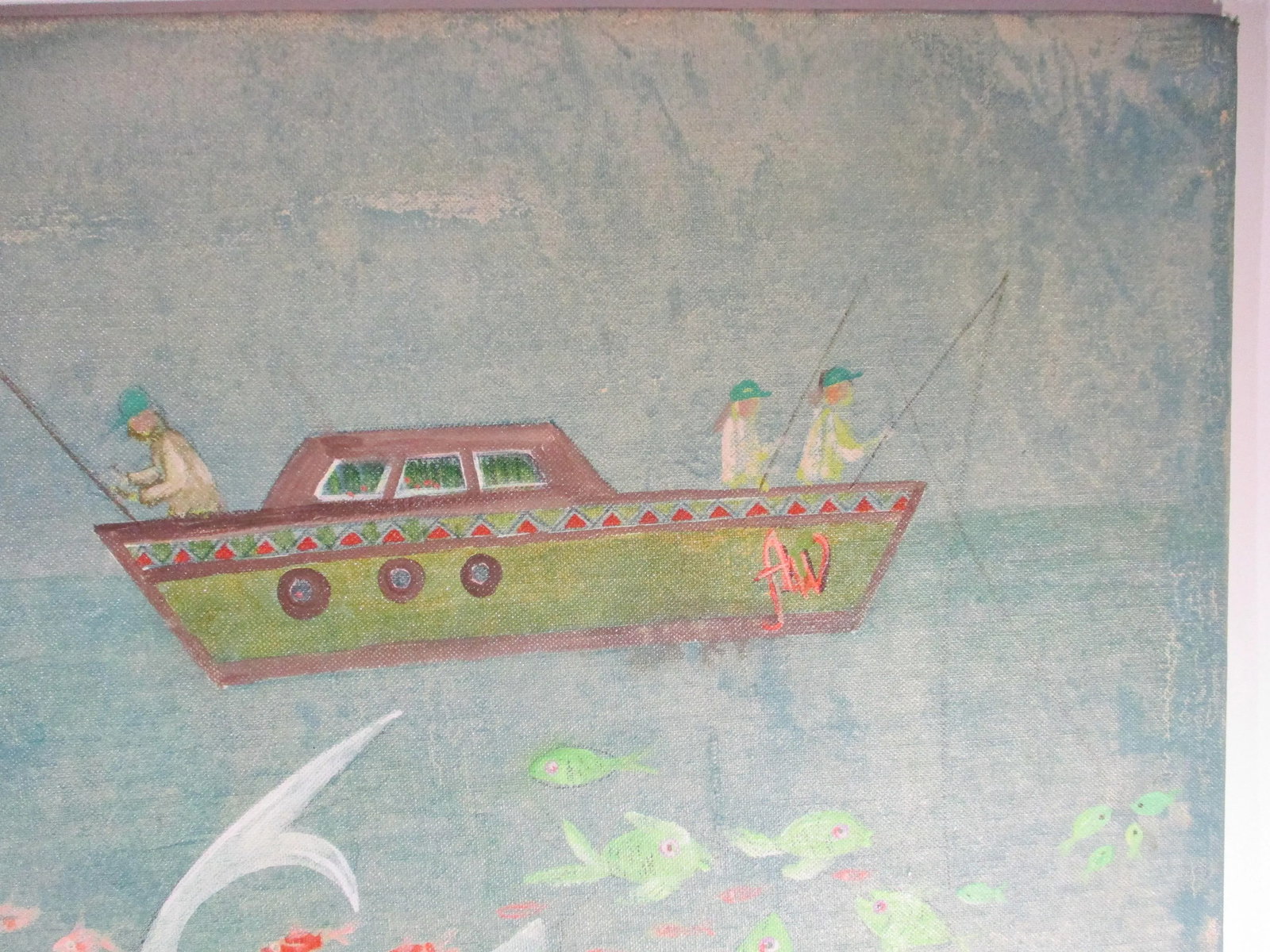 Mid 20th Century Deep Sea Fantasy Painting by D. Pacina, Framed - 5