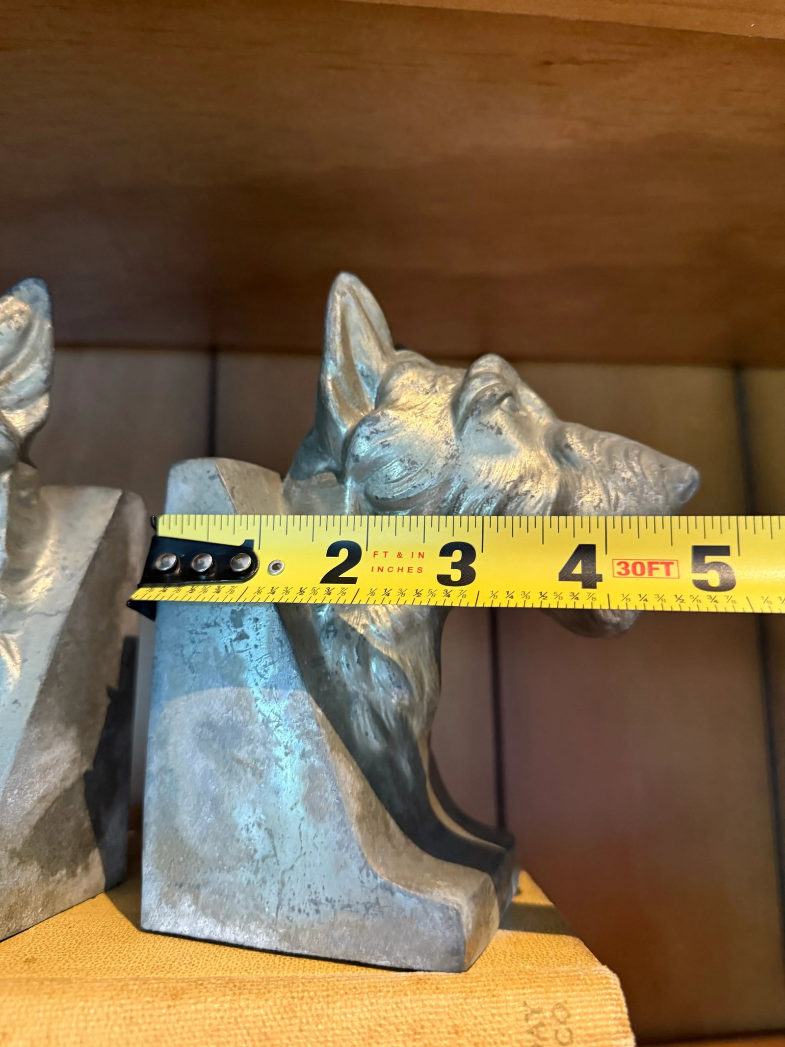 Scotty Dog Bookends- A Pair 1940"s Metal - 3