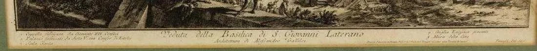 Views of Rome, Basilica St John Lateran Framed Etching by Piranesi - 4