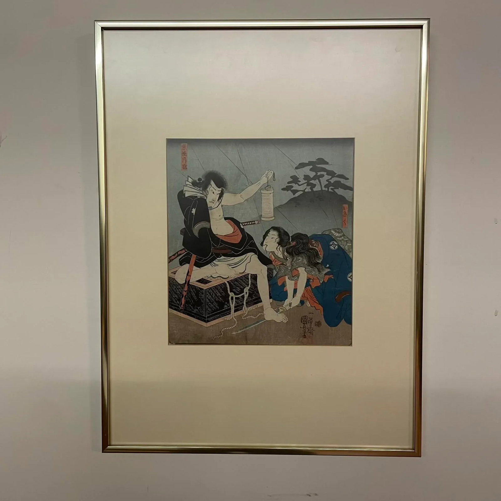 Framed Japanese Woodblock Print by Utagawa Toyokuni III (Kunisada), Ca. 1844–1860s - 2