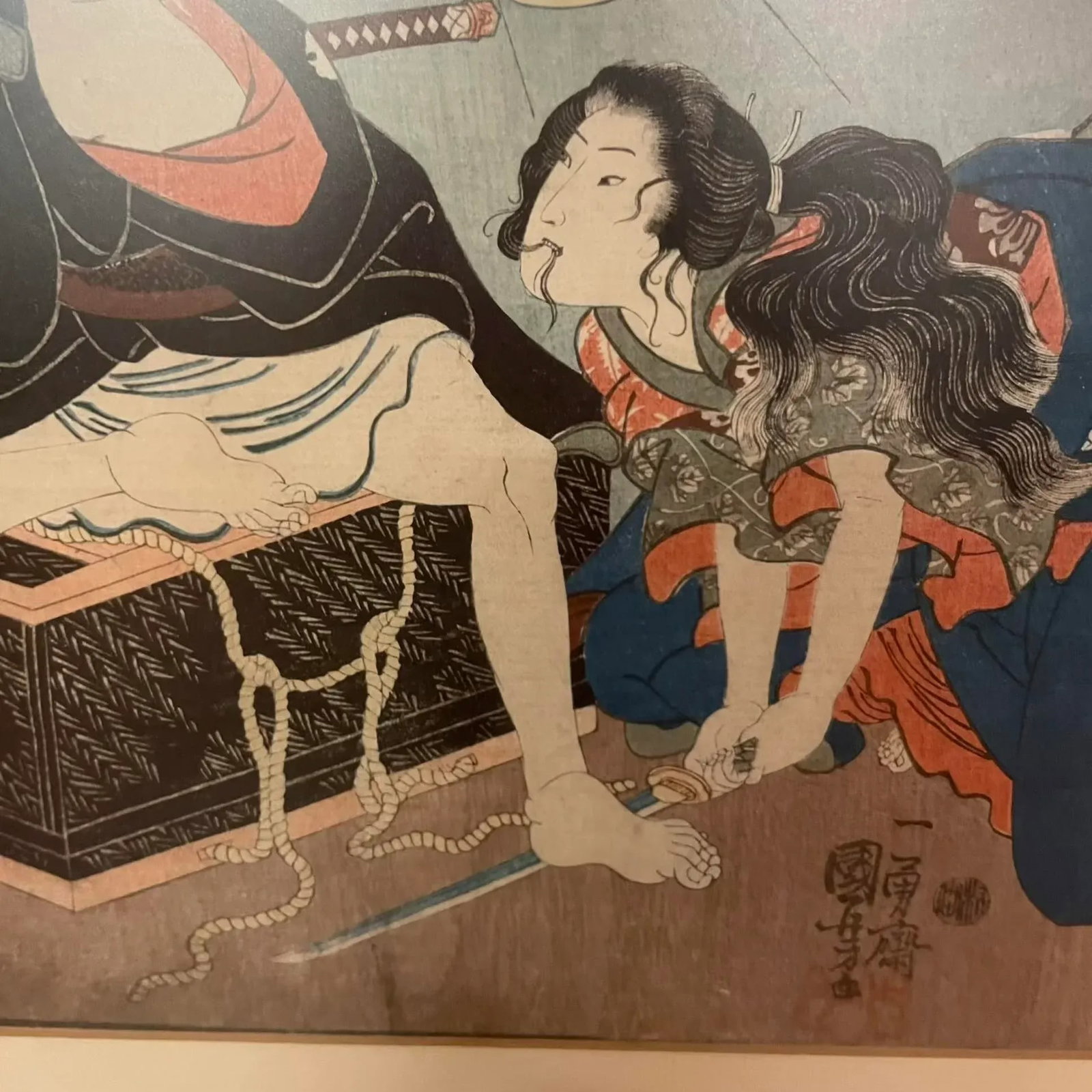 Framed Japanese Woodblock Print by Utagawa Toyokuni III (Kunisada), Ca. 1844–1860s - 6