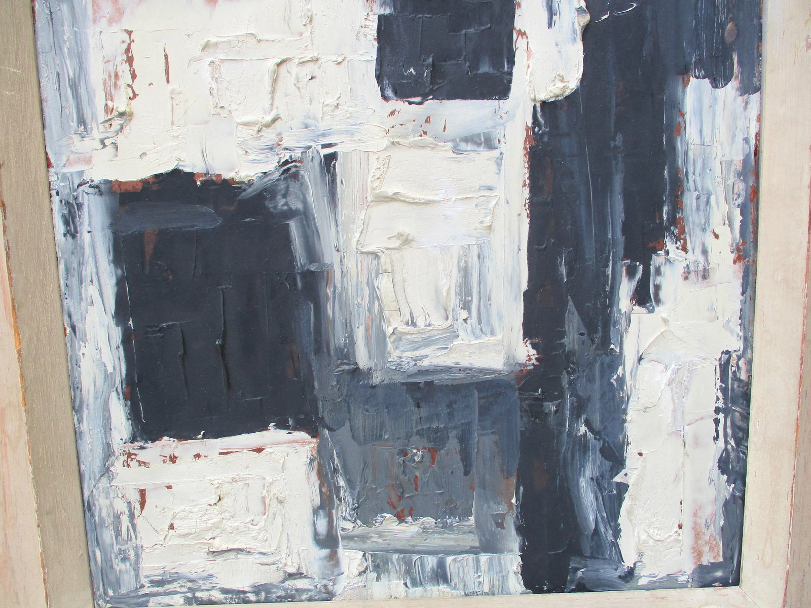 Vintage 1960's Abstract Expressionist Oil on Panel - 4