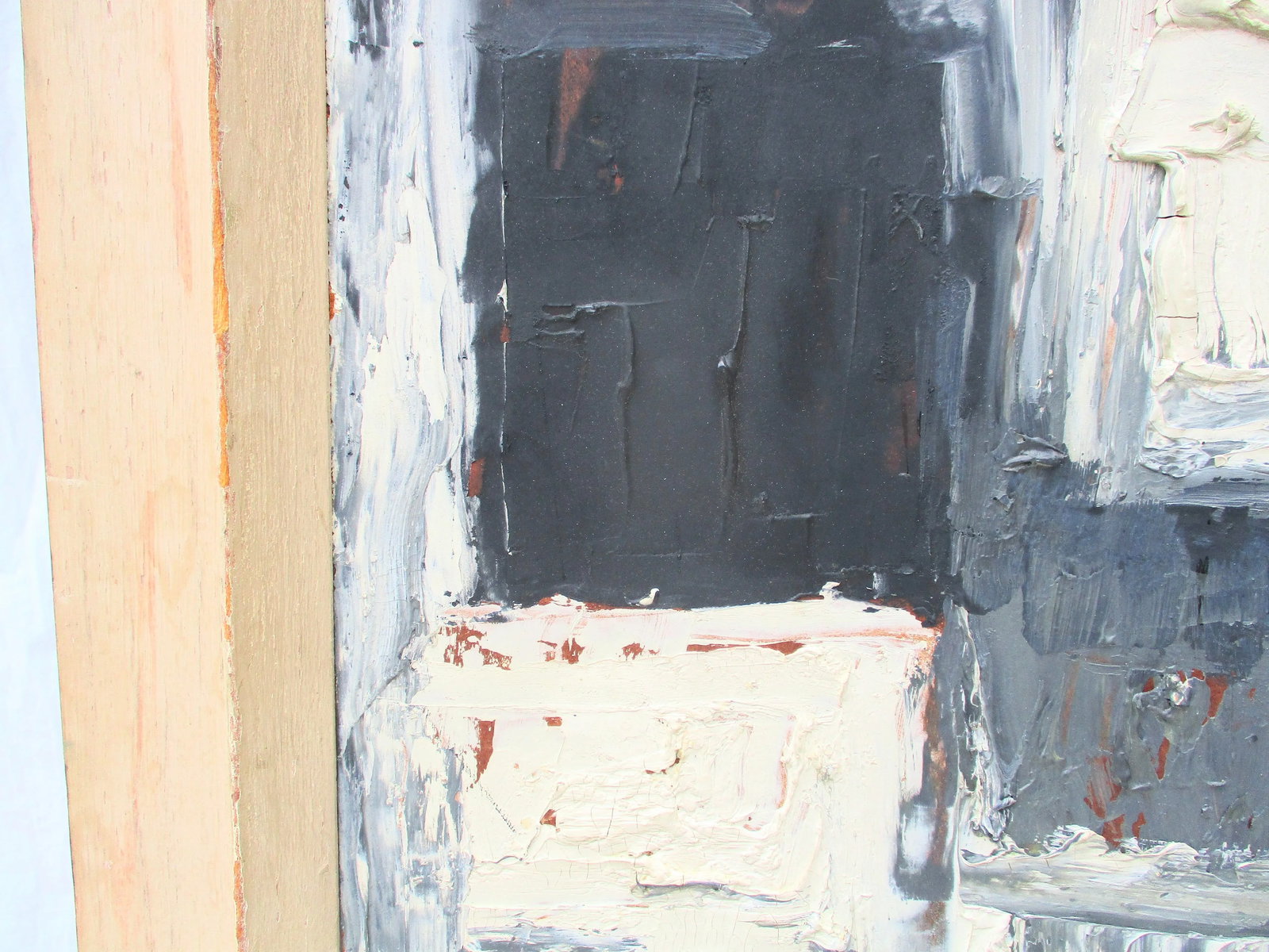 Vintage 1960's Abstract Expressionist Oil on Panel - 5