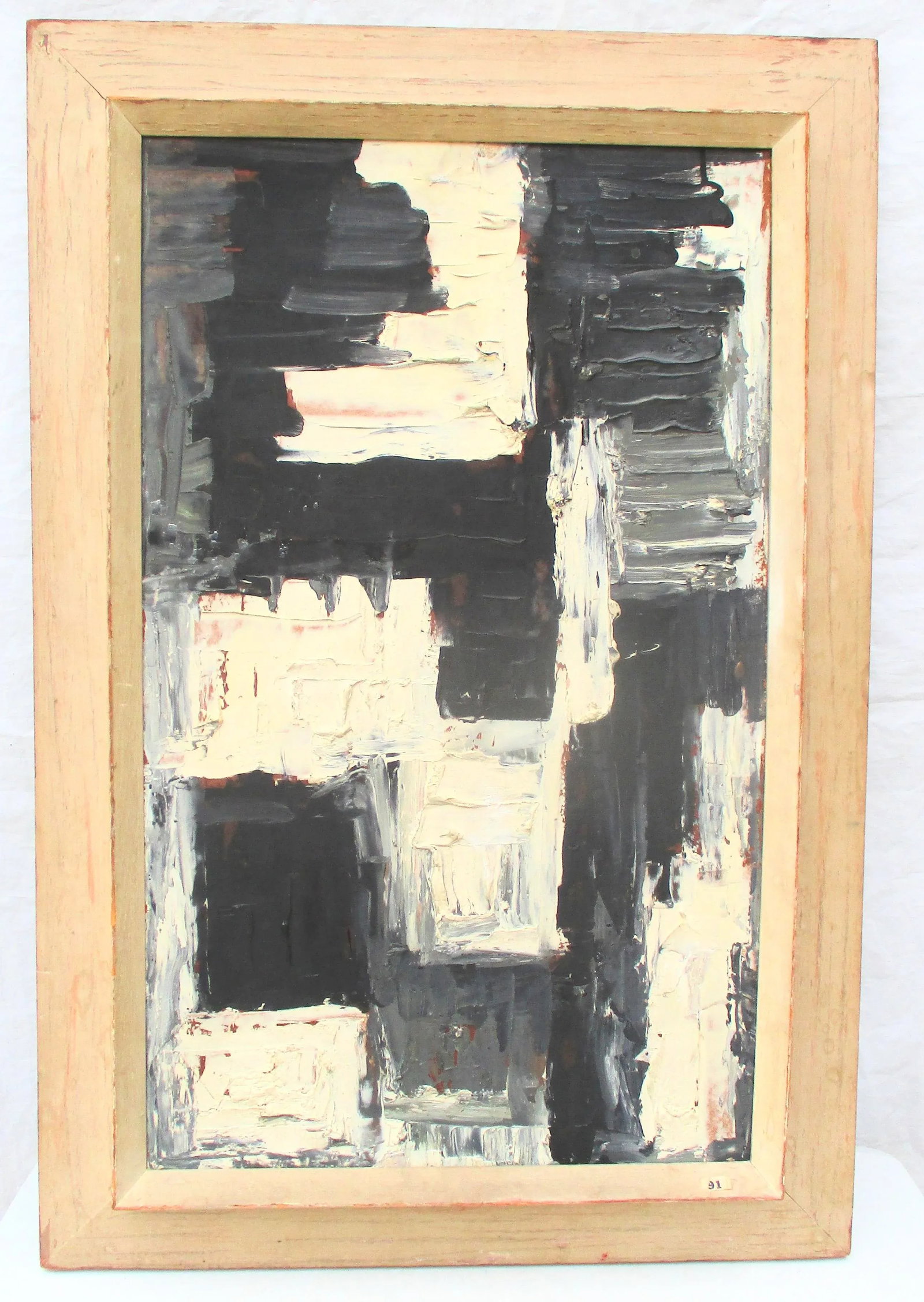 Vintage 1960's Abstract Expressionist Oil on Panel - 6