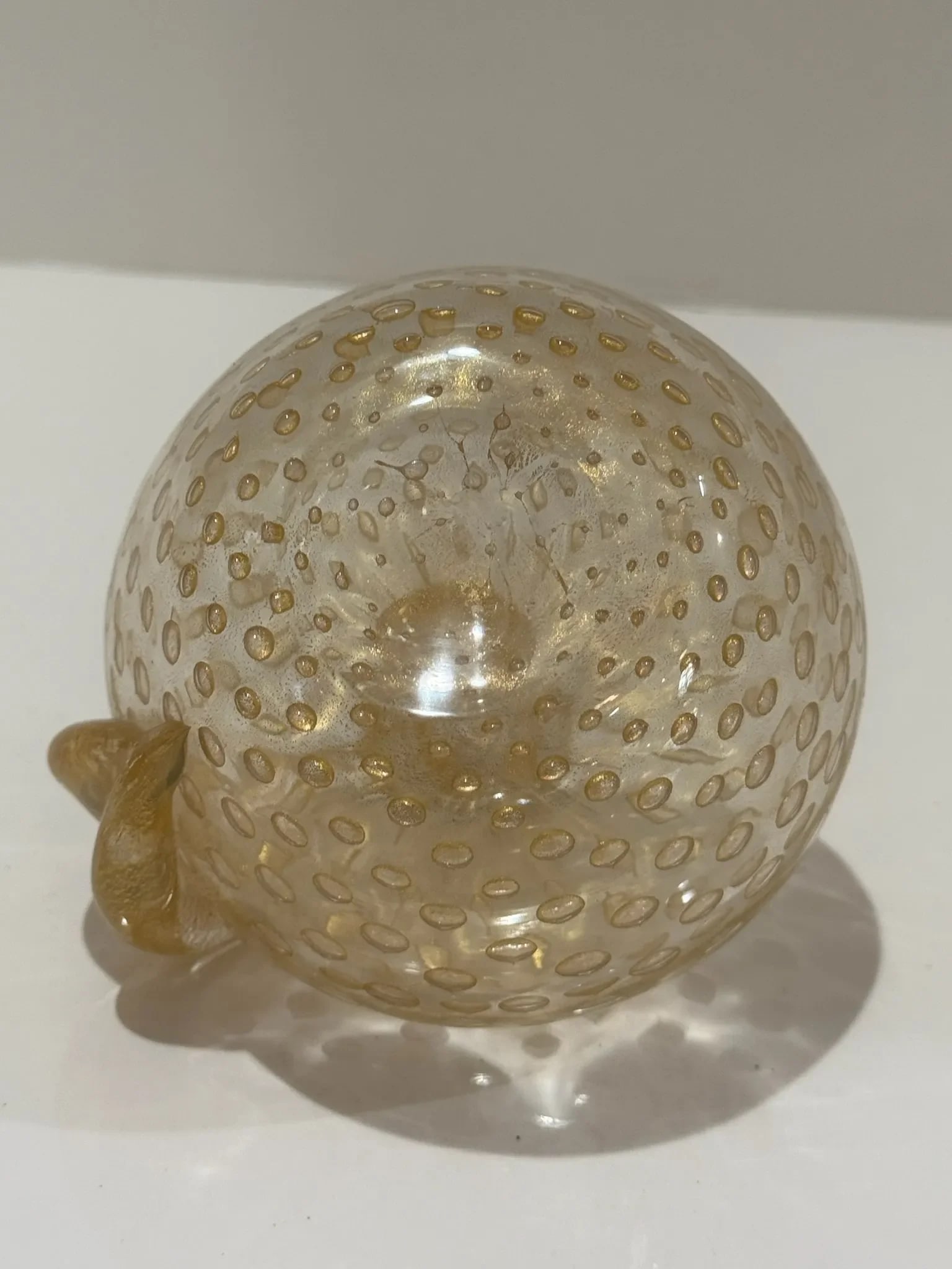 Mid 20th Century Large Archimede Seguso Murano Gold Aventurine Glass Apple Sculpture/Paperweight - 6