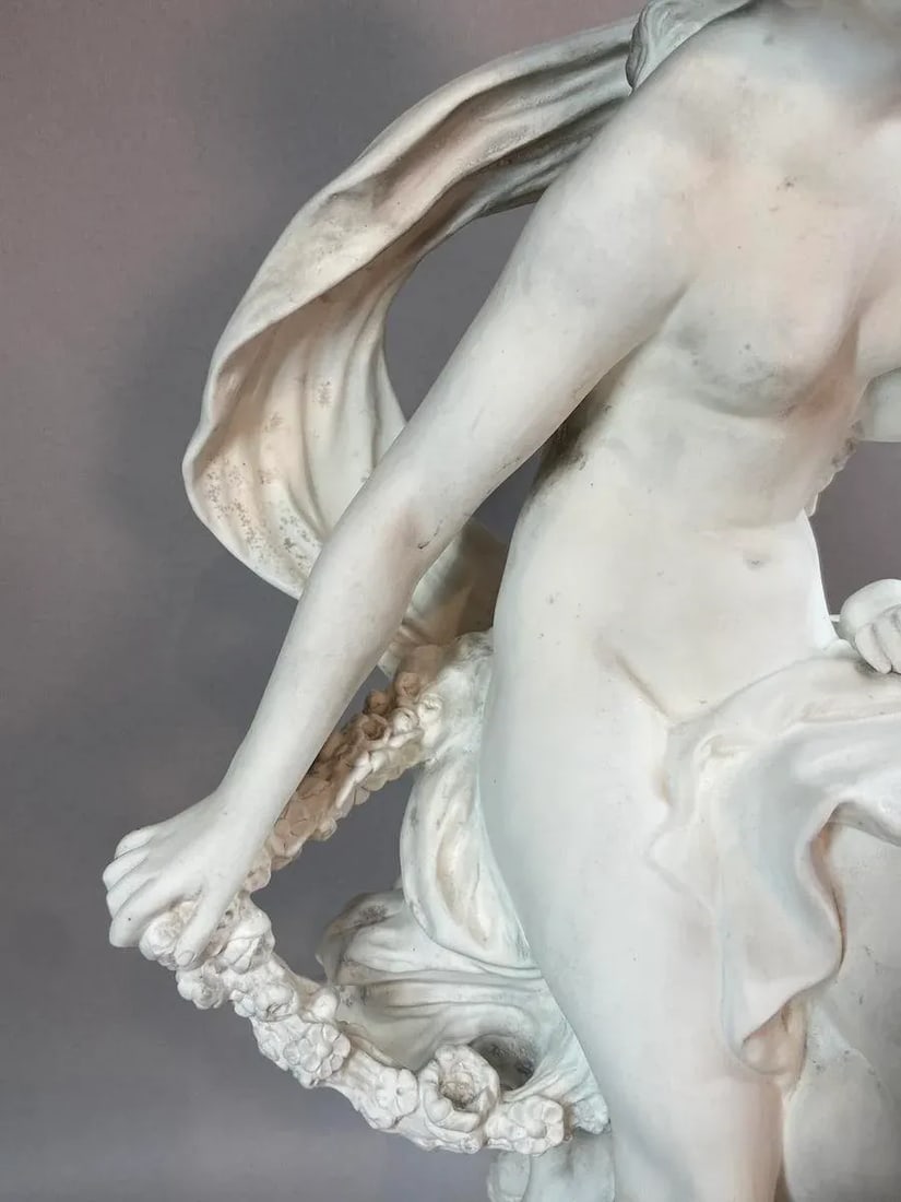 19th C Sevres Louis Moreau Neoclassical White Biscuit Porcelain Sculpture - 15