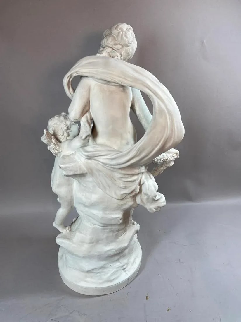 19th C Sevres Louis Moreau Neoclassical White Biscuit Porcelain Sculpture - 7