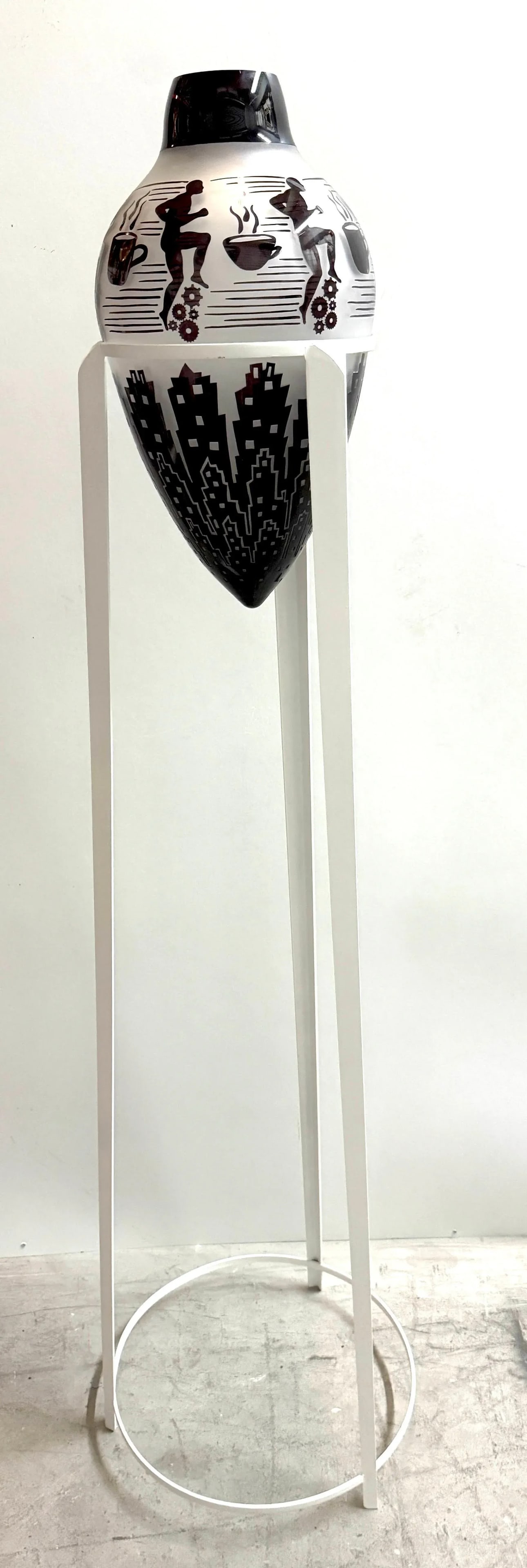 Momentum: Cameo Glass Amphora Vase & Stand by Duncan McClellan - 10