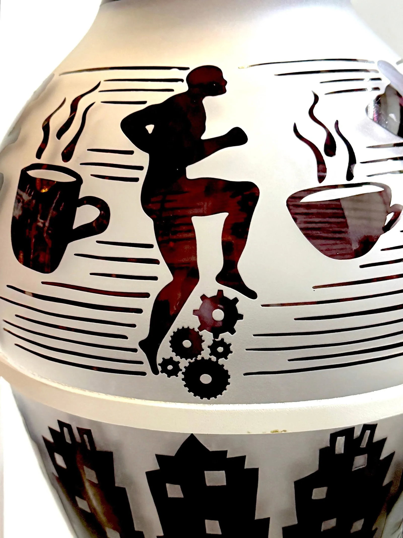 Momentum: Cameo Glass Amphora Vase & Stand by Duncan McClellan - 2