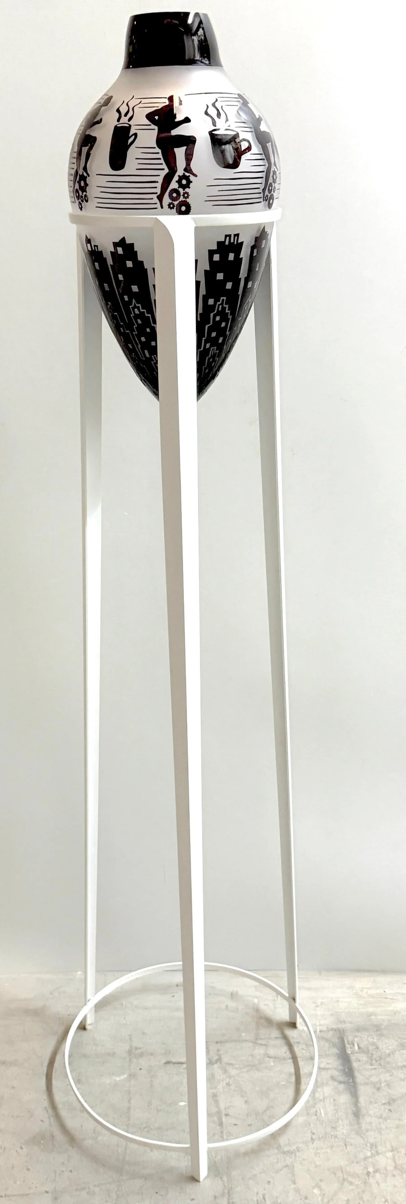 Momentum: Cameo Glass Amphora Vase & Stand by Duncan McClellan - 4