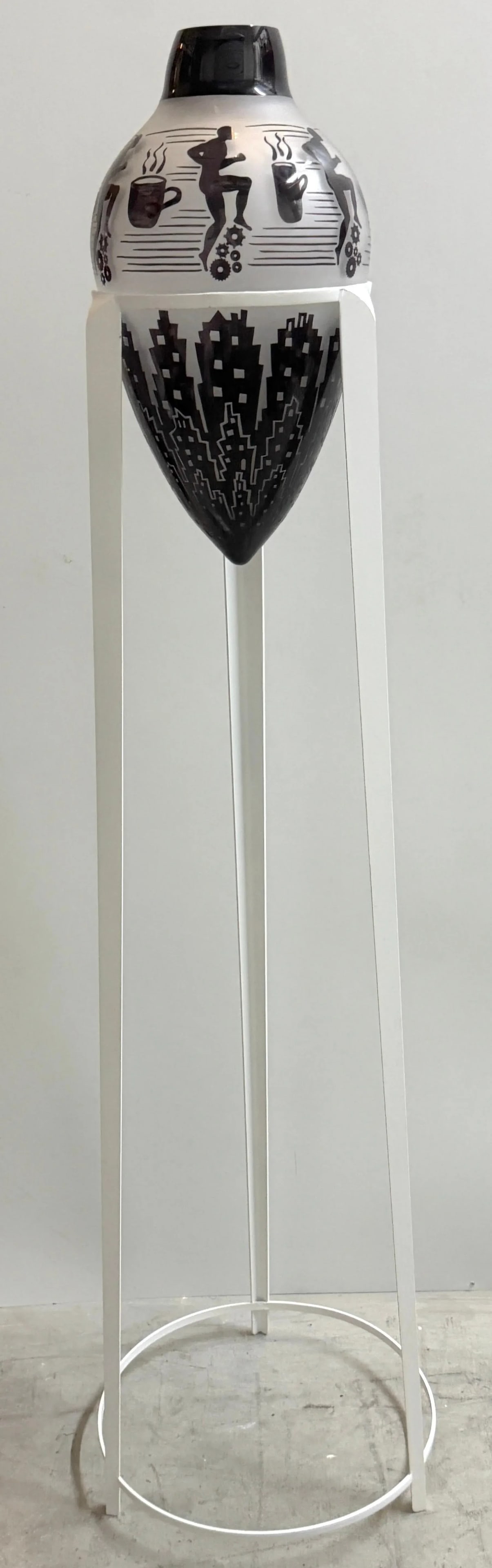 Momentum: Cameo Glass Amphora Vase & Stand by Duncan McClellan - 5