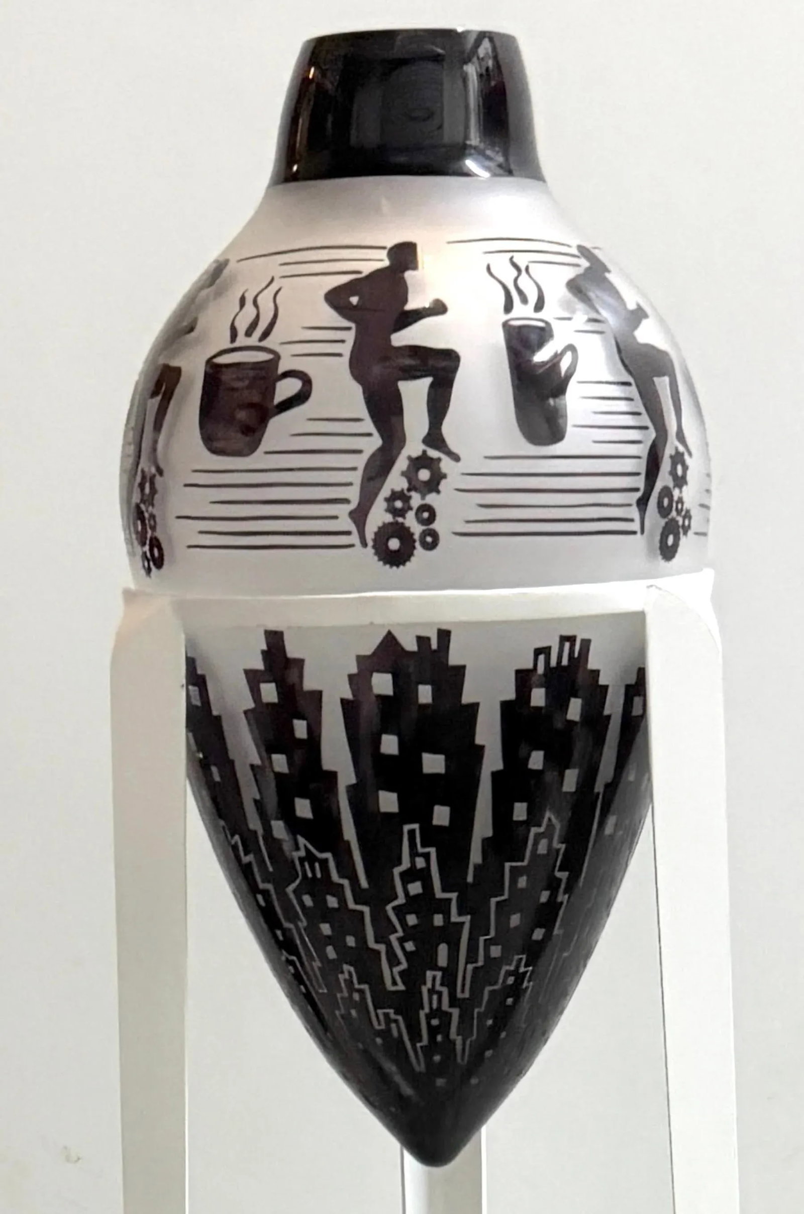 Momentum: Cameo Glass Amphora Vase & Stand by Duncan McClellan - 6