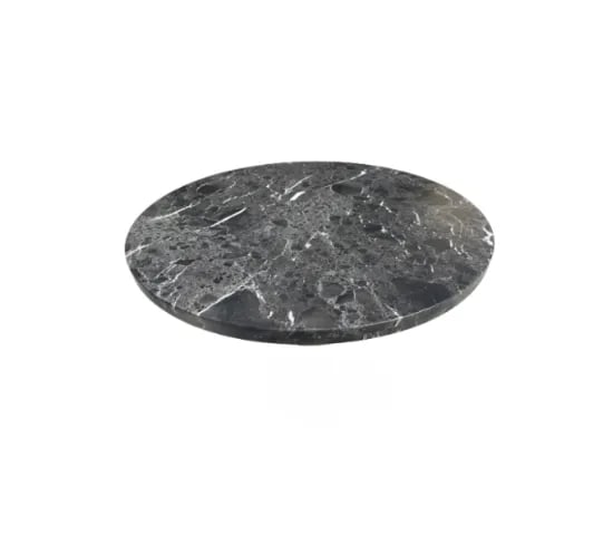 Restoration Hardware Black Emperador Marble Tabletop – Round (No Base) - 4