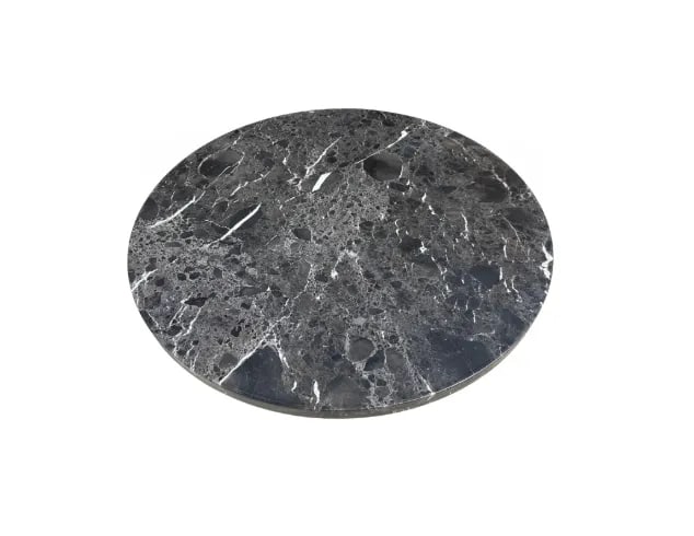 Restoration Hardware Black Emperador Marble Tabletop – Round (No Base) - 6