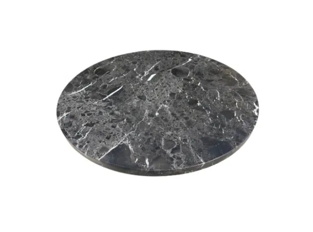 Restoration Hardware Black Emperador Marble Tabletop – Round (No Base) - 7