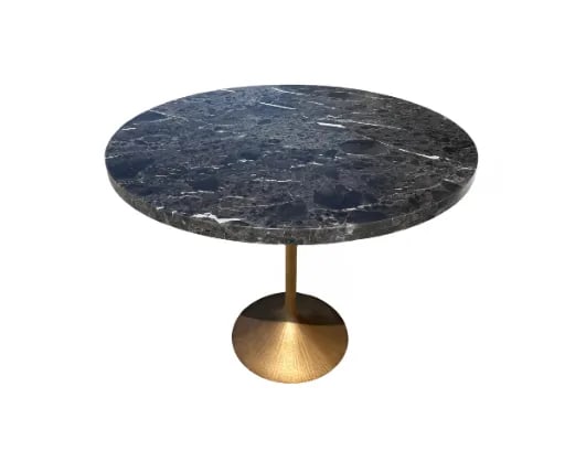 Restoration Hardware Black Emperador Marble Tabletop – Round (No Base) - 8