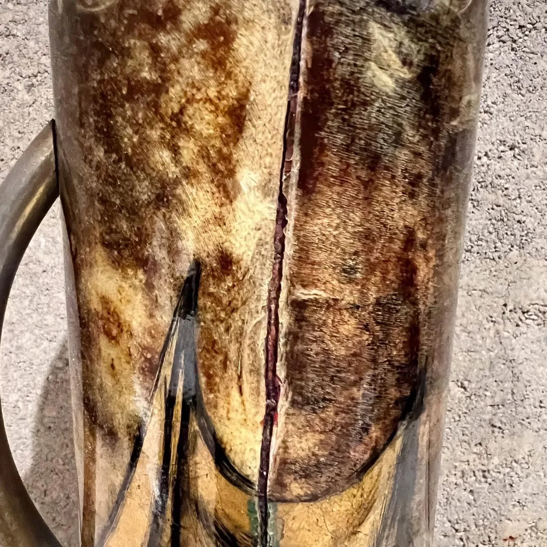 1950s Aldo Tura Pitcher Golden Bull Goatskin Brass Milan Italy - 10