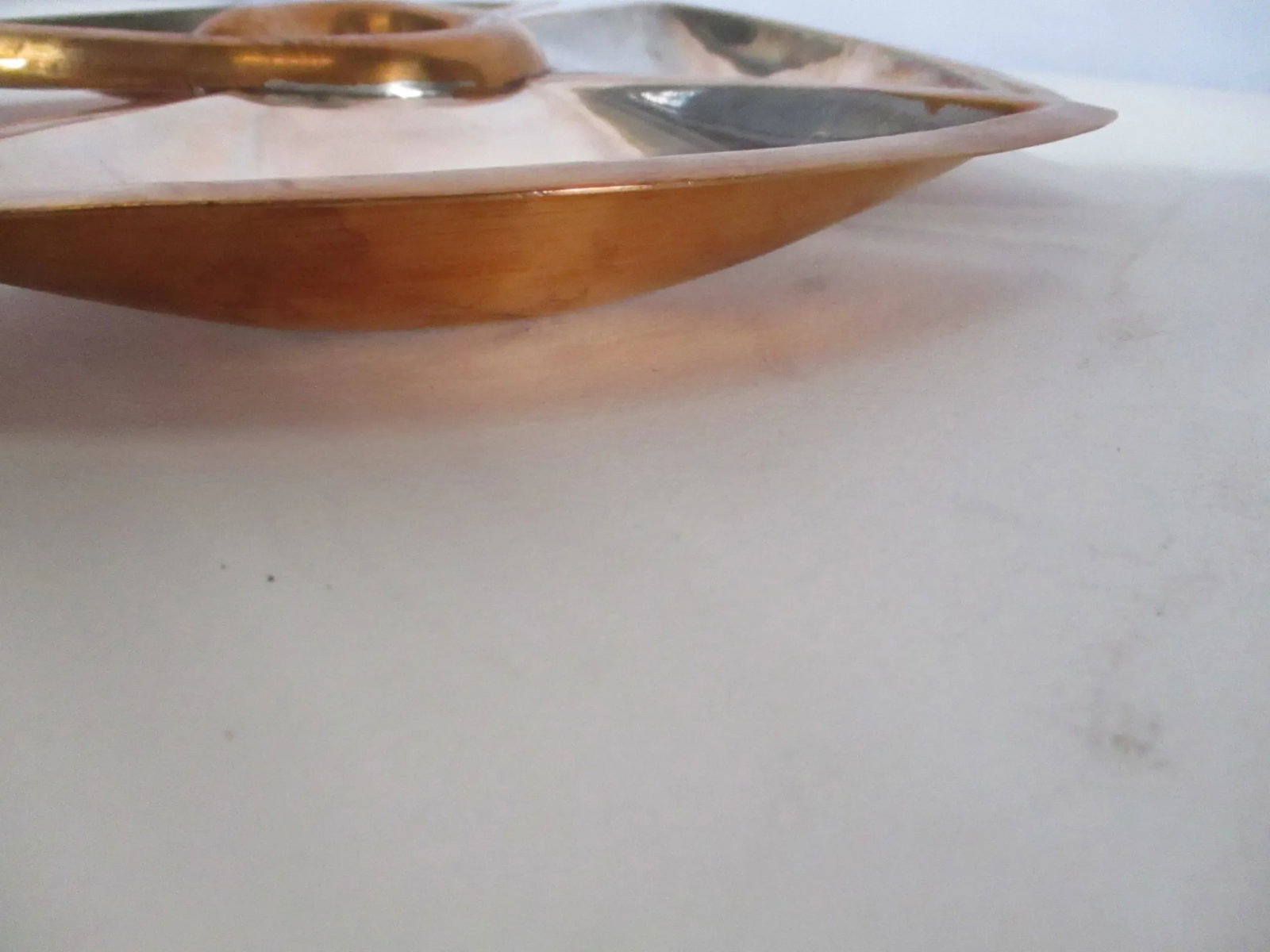 Los Castillos Silver and Copper Center Bowl Vintage 1960s' - 3