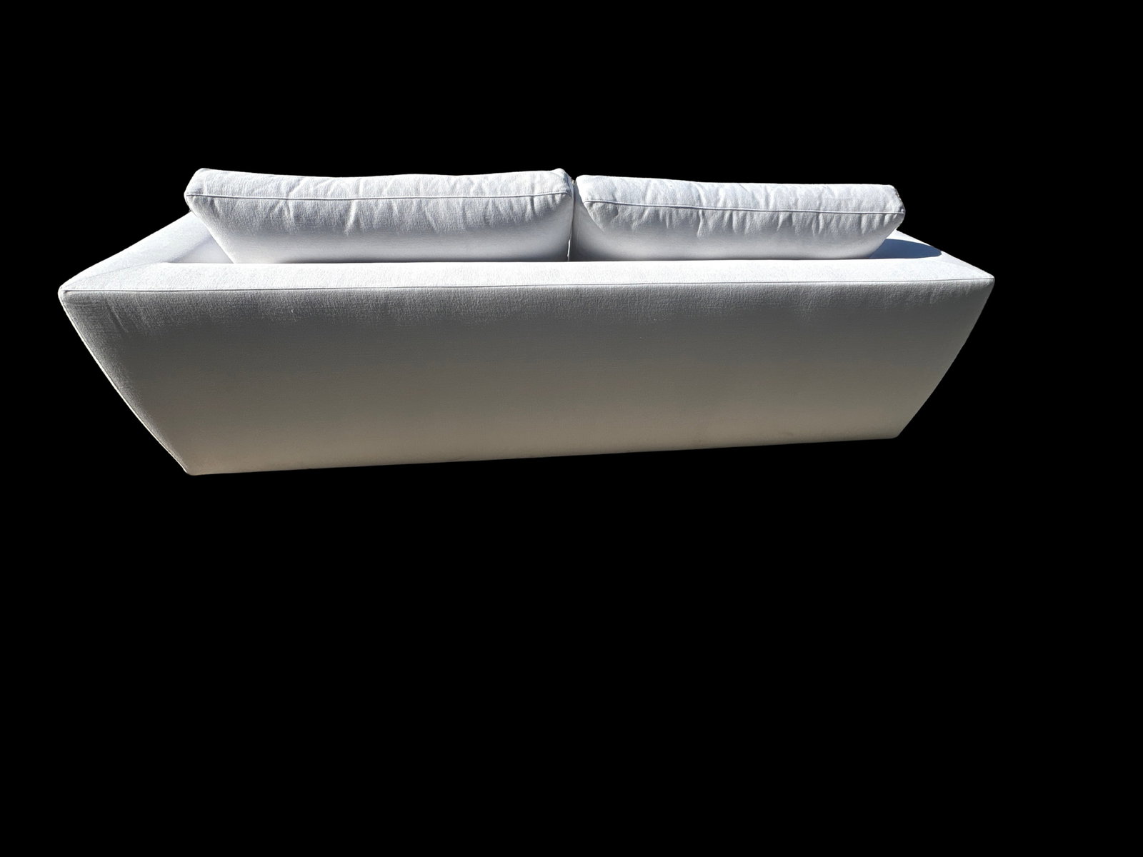 Rh Monza Bench-Cushion Sofa – 8' Luxe Depth in White Performance Linen Weave (Made in Italy) - 2