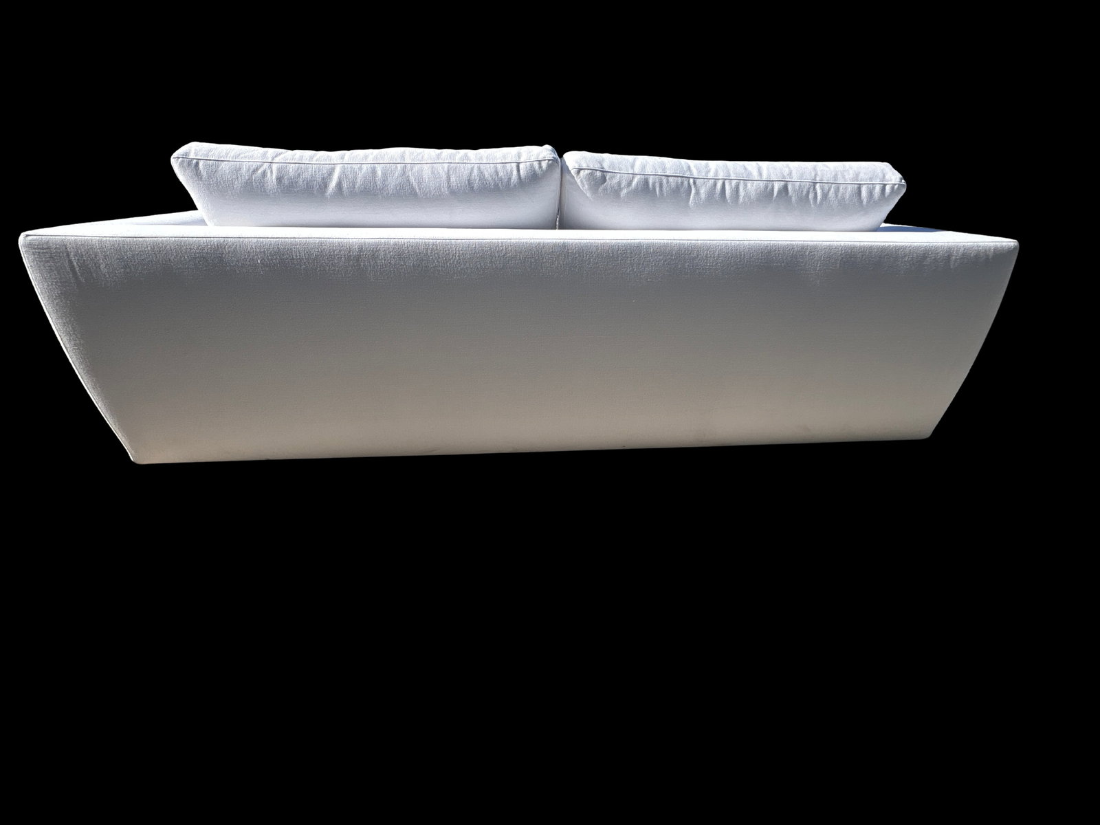 Rh Monza Bench-Cushion Sofa – 8' Luxe Depth in White Performance Linen Weave (Made in Italy) - 7