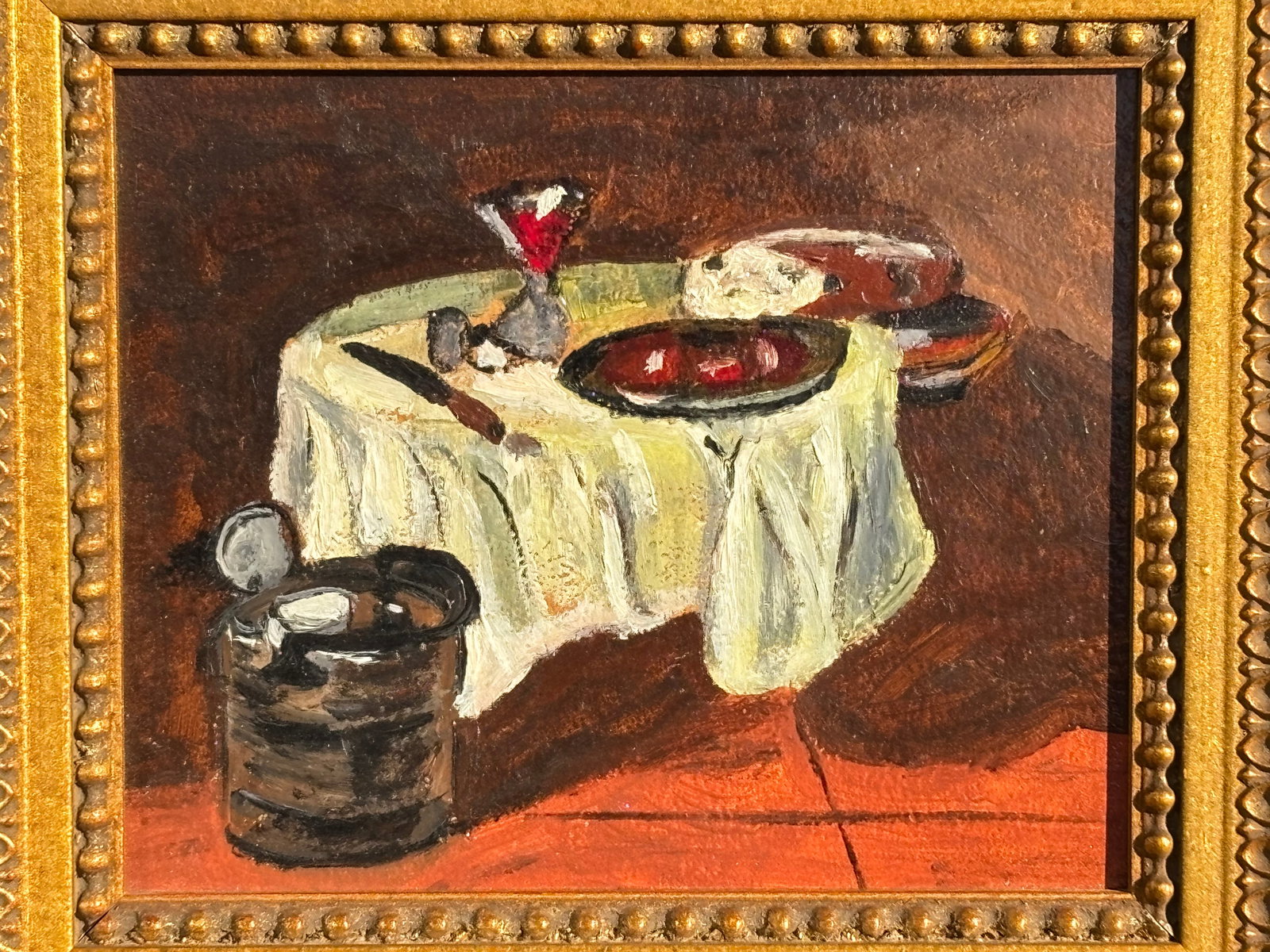 Charming Mid-20th C. American Original Oil on Board - Brooklyn, Nyc - 2