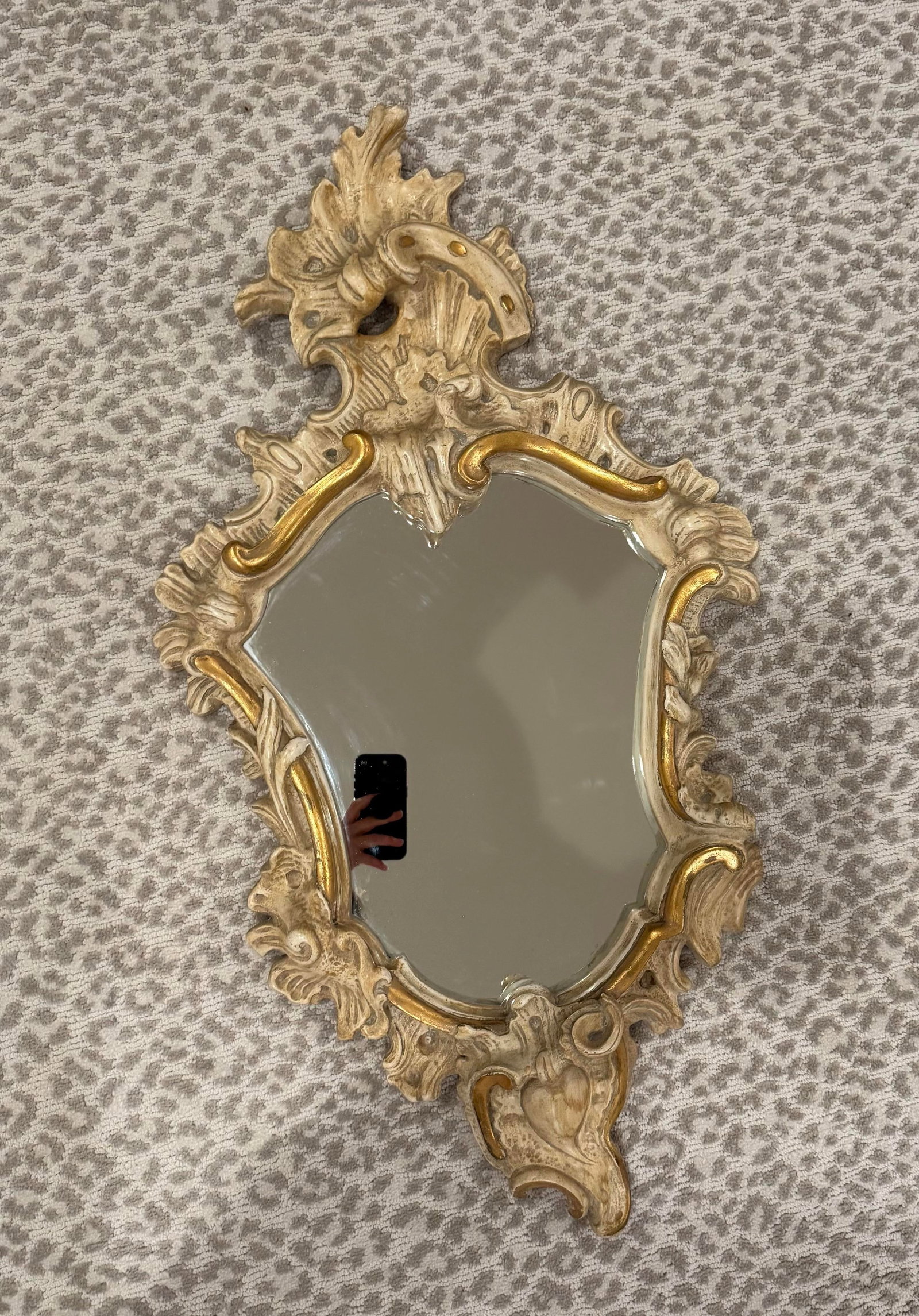 Semon Bache Plaster Rococo Mirror 1960s - 6