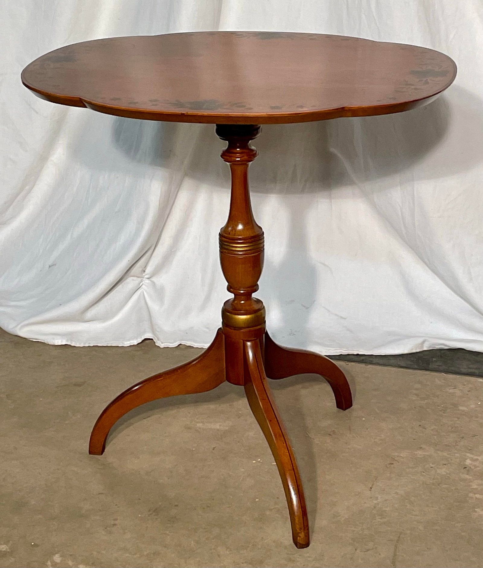 Late 20th Century Hitchcock Tilt Top Candle Stand - 4