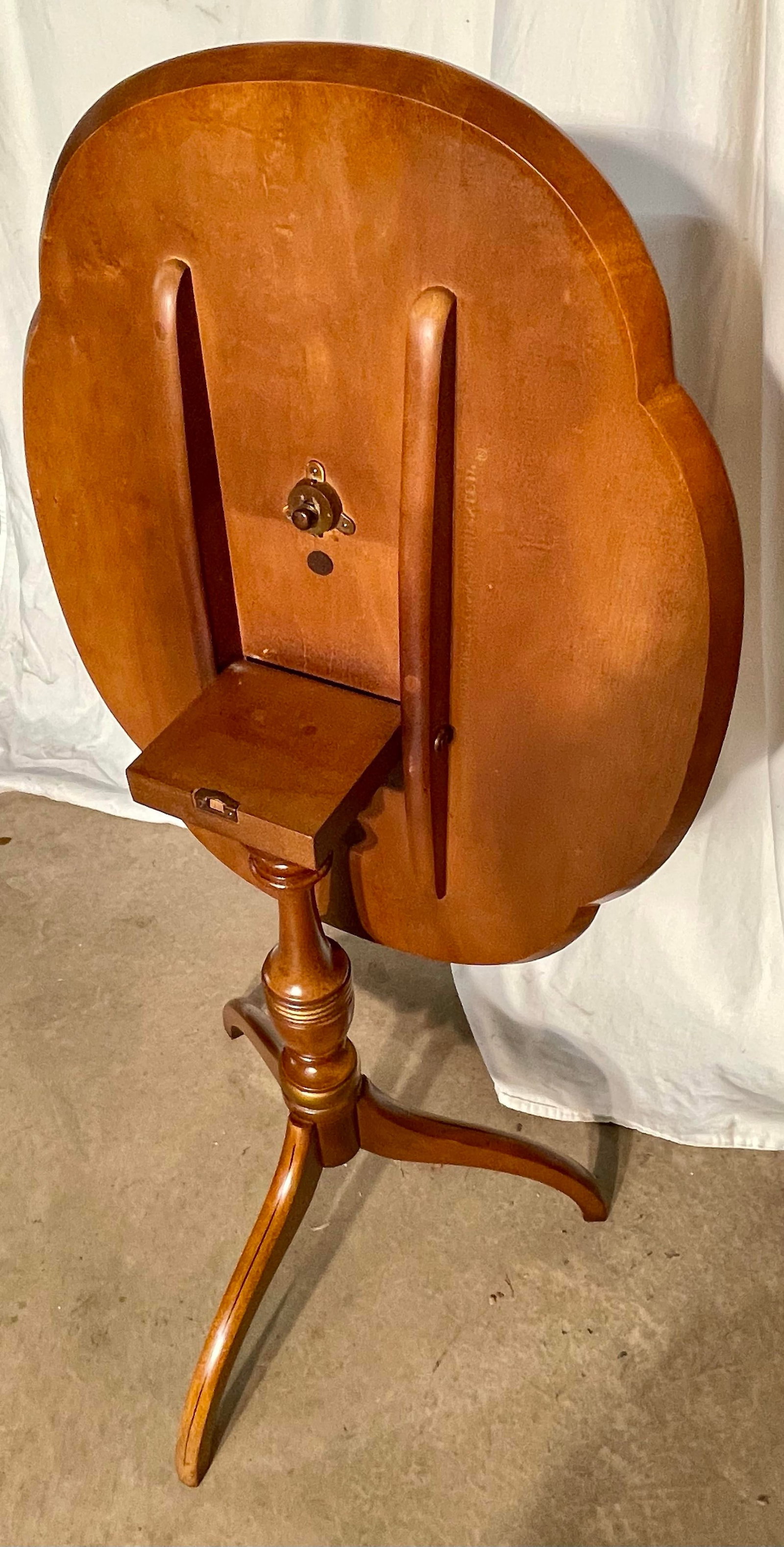 Late 20th Century Hitchcock Tilt Top Candle Stand - 6