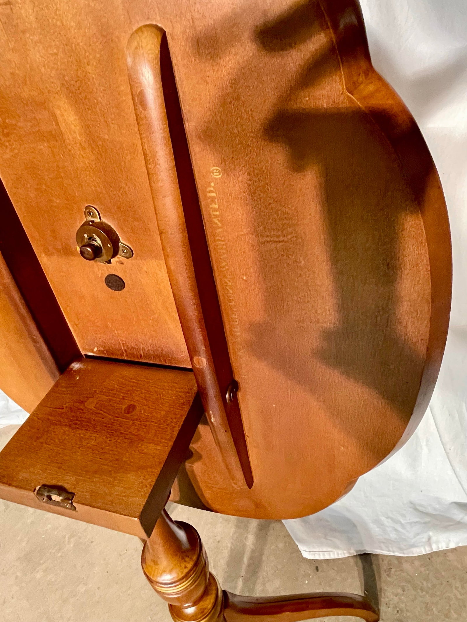 Late 20th Century Hitchcock Tilt Top Candle Stand - 7