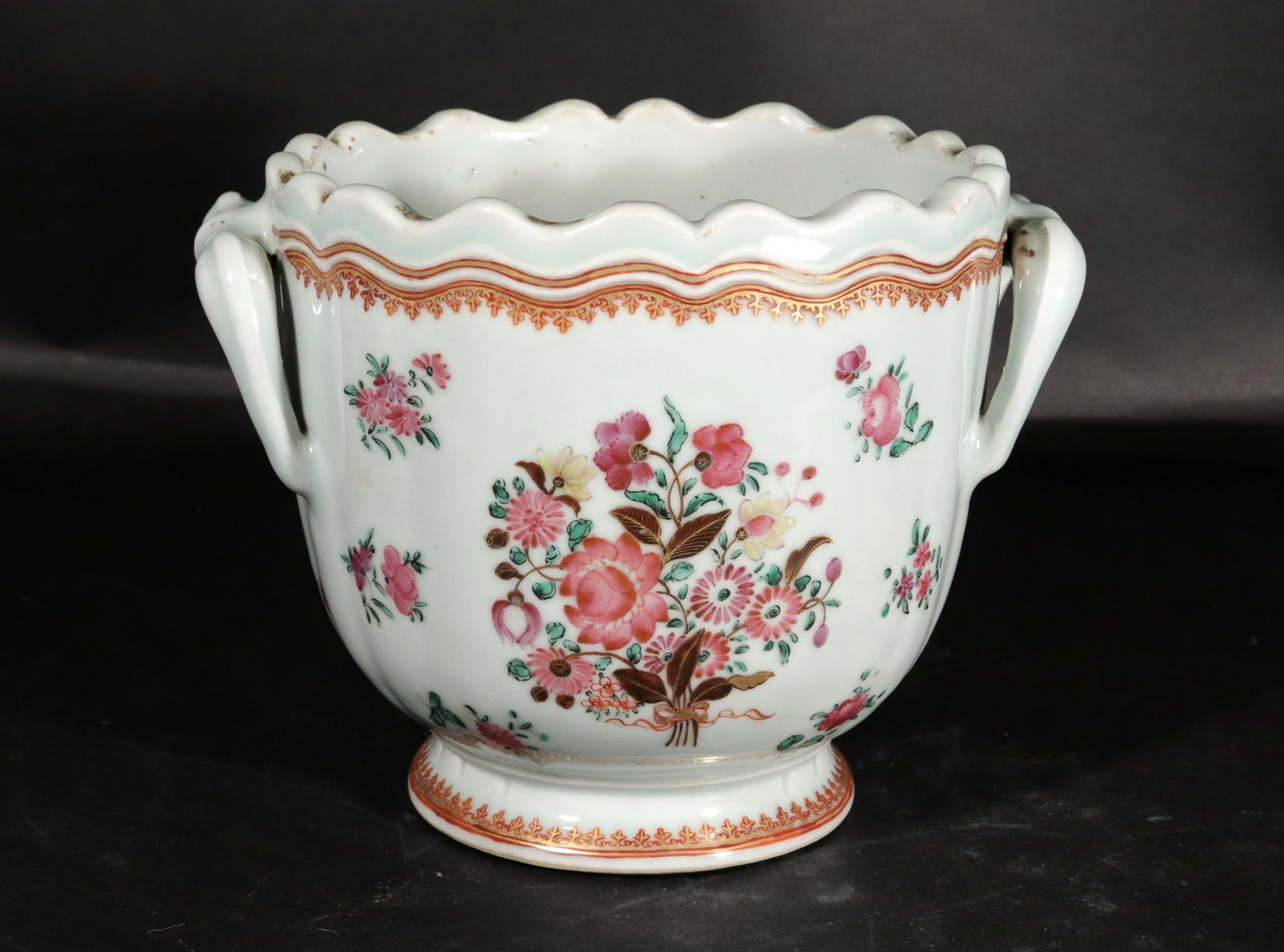 Elegant Tableware: Chinese Export Famille Rose Porcelain Wine Cooler Circa 1775 - 10