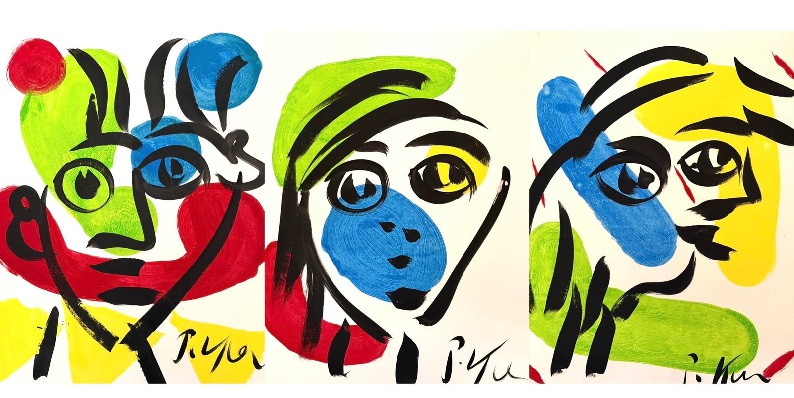 Peter Keil Paintings, Unframed, Set of Three - 6