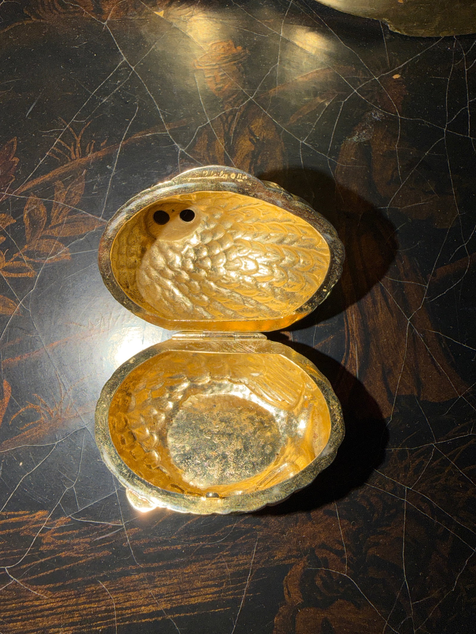Signed Judith Leiber 1980's Resting Quail Pill Box - 2