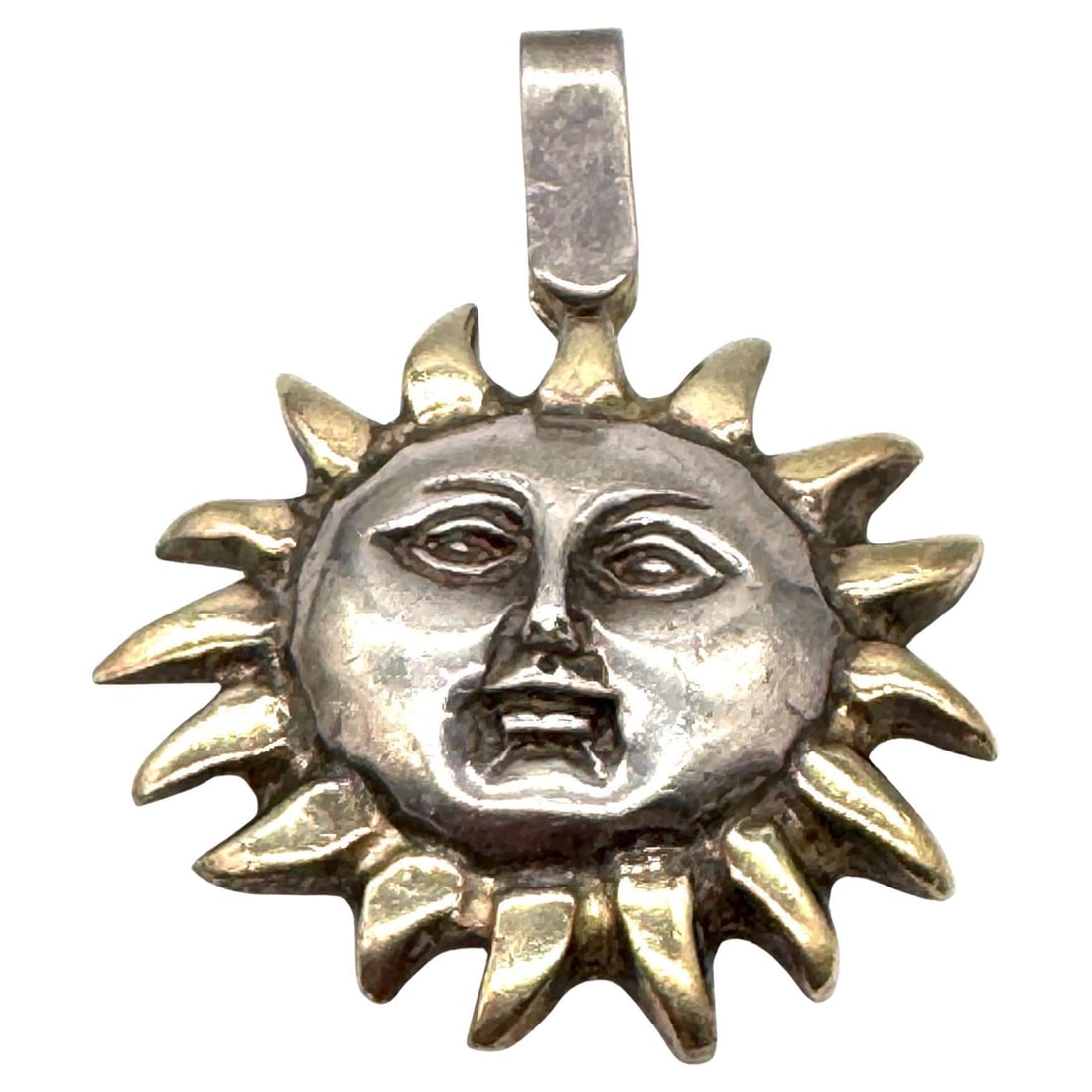 Sergio Bustamante Sterling Silver & Gilt Sun Face Pendant Limited Edition 6/99 - 11