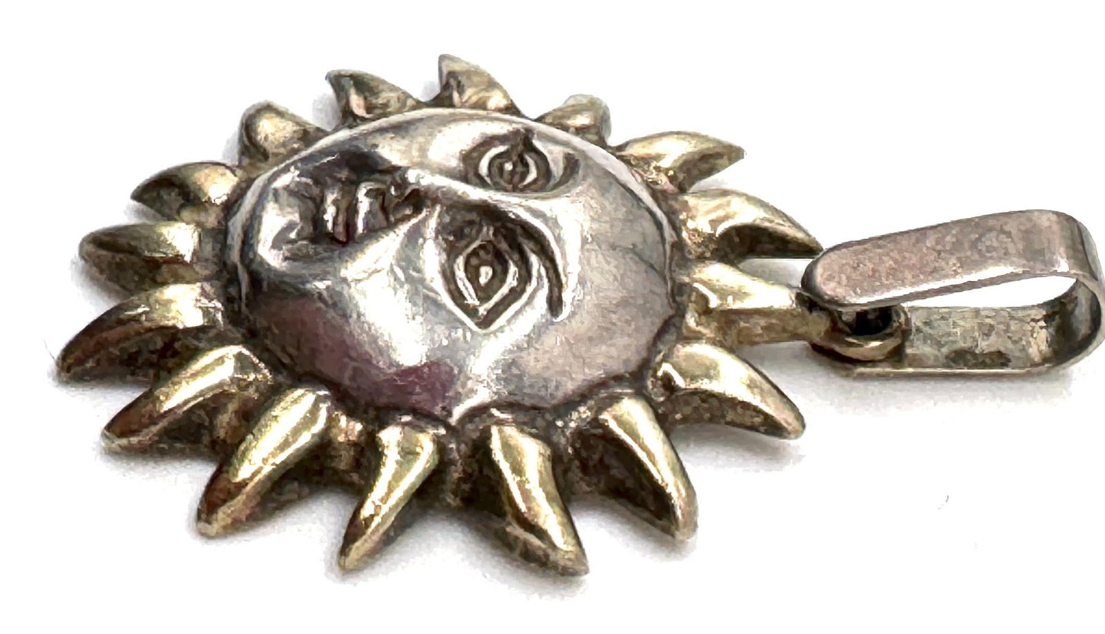 Sergio Bustamante Sterling Silver & Gilt Sun Face Pendant Limited Edition 6/99 - 13