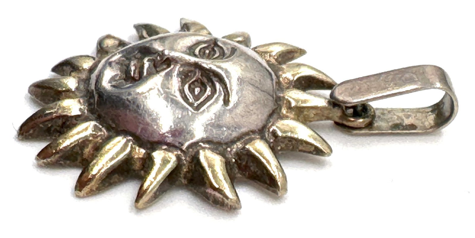 Sergio Bustamante Sterling Silver & Gilt Sun Face Pendant Limited Edition 6/99 - 8