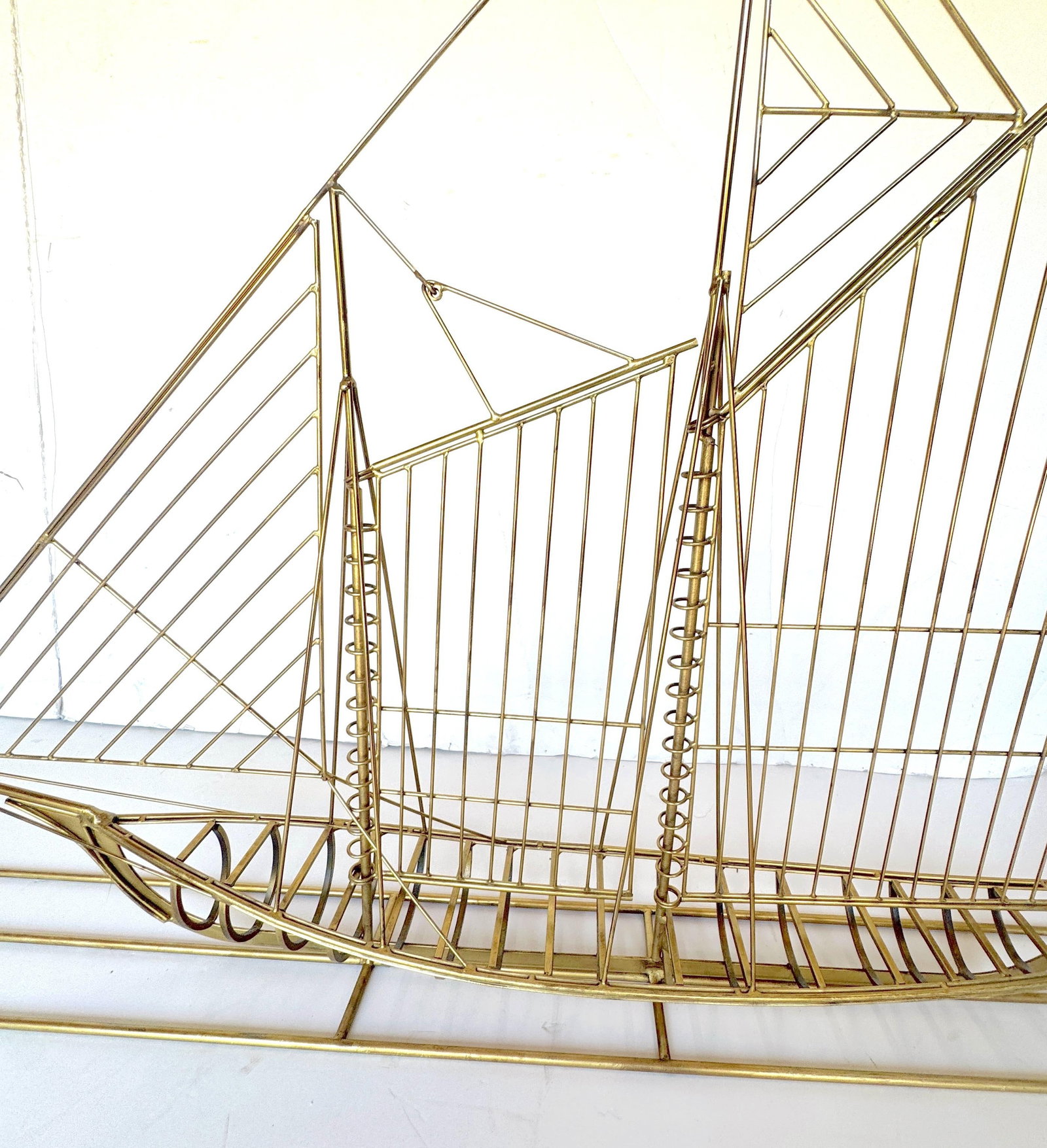 Monumental Curtis Jere Brass Sailboat Sculpture, Signed and Dated 1976 - 18