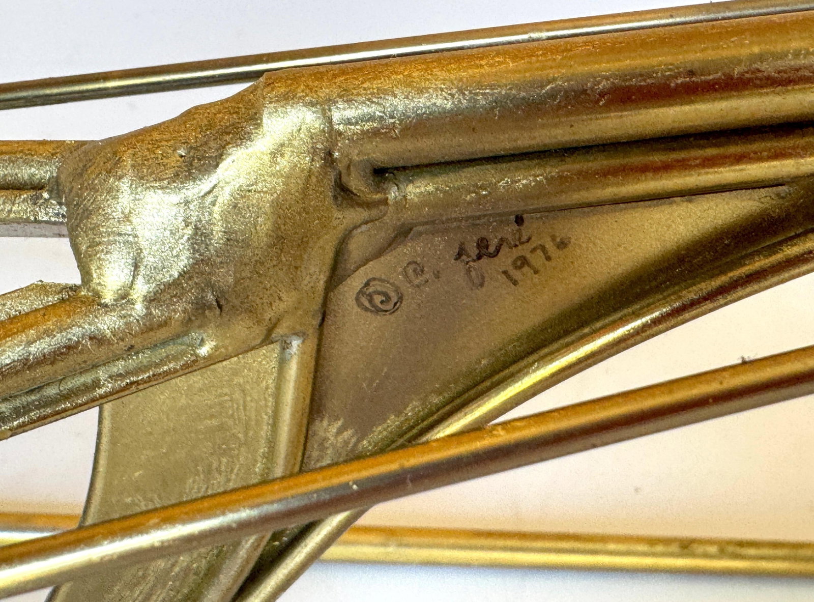 Monumental Curtis Jere Brass Sailboat Sculpture, Signed and Dated 1976 - 6