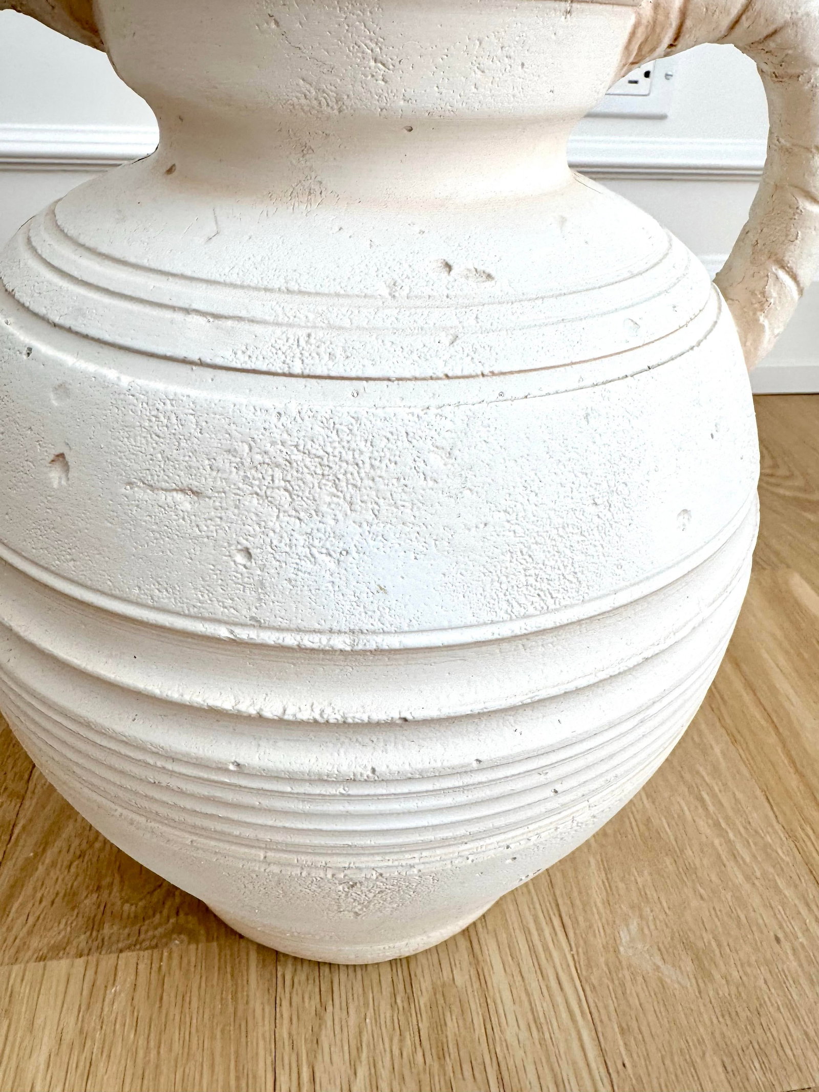 Signed Sculptural Danish Plaster Amphora Table Lamps by S + Mind, a Pair - 4