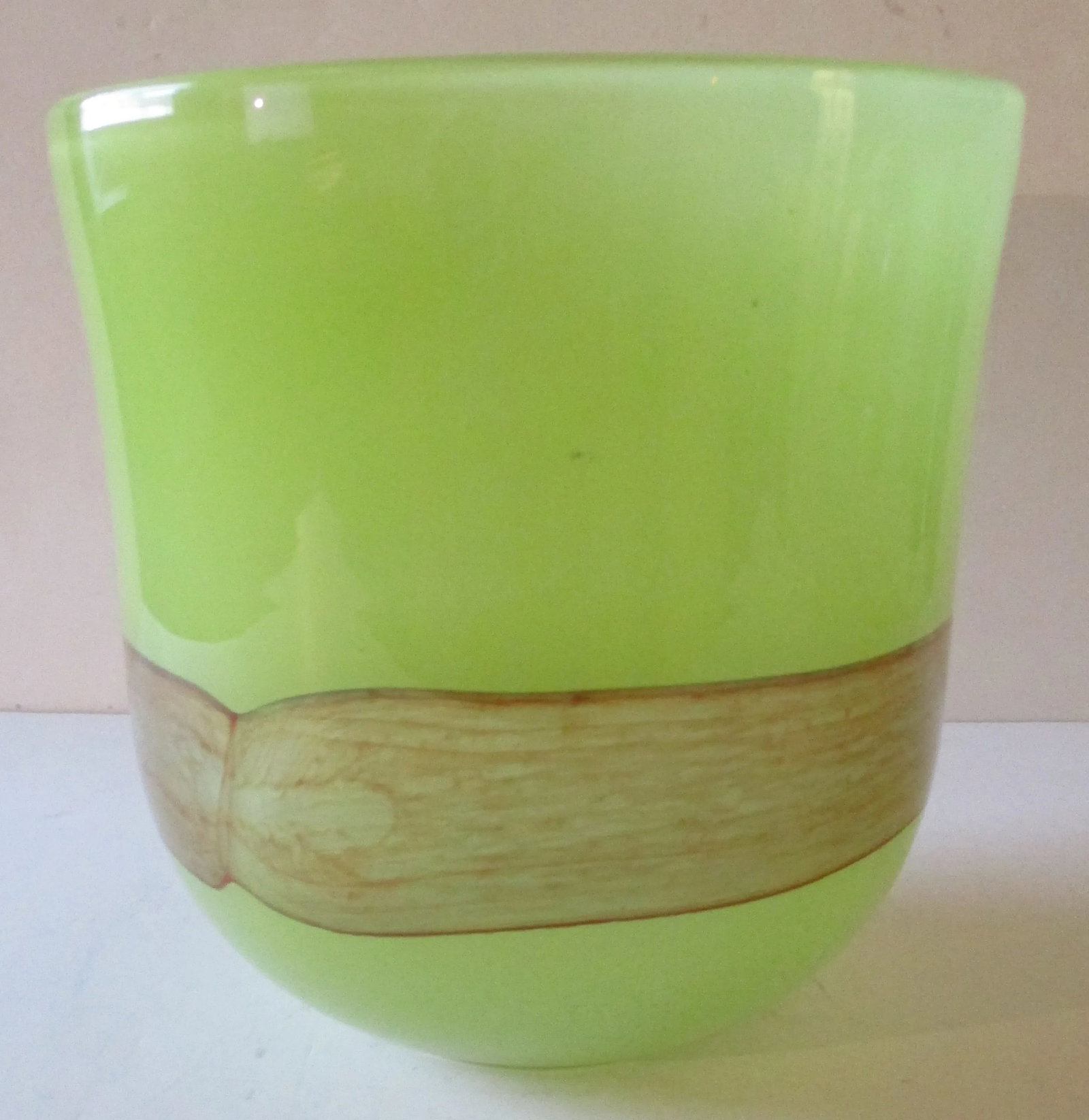 Cyan Design Large Celadon Green With Hand Applied Amber Stripe Vase - 2