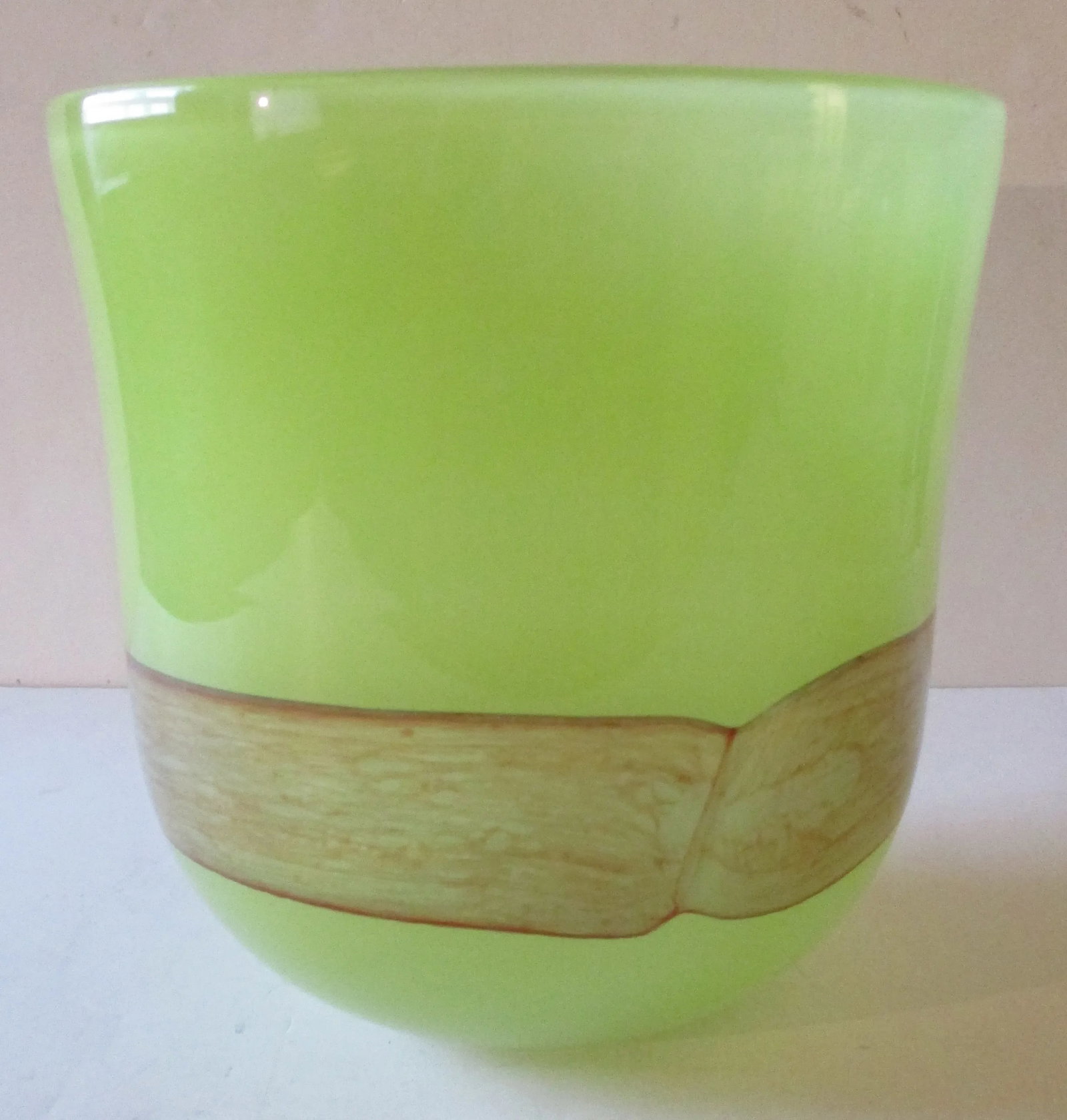 Cyan Design Large Celadon Green With Hand Applied Amber Stripe Vase - 3