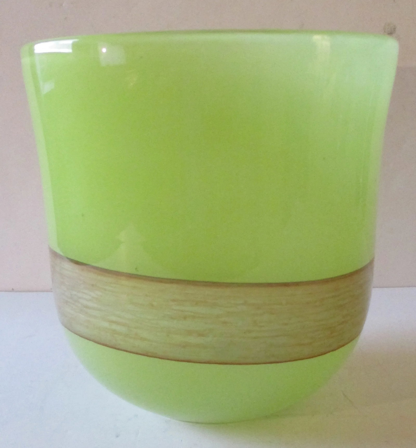 Cyan Design Large Celadon Green With Hand Applied Amber Stripe Vase - 4