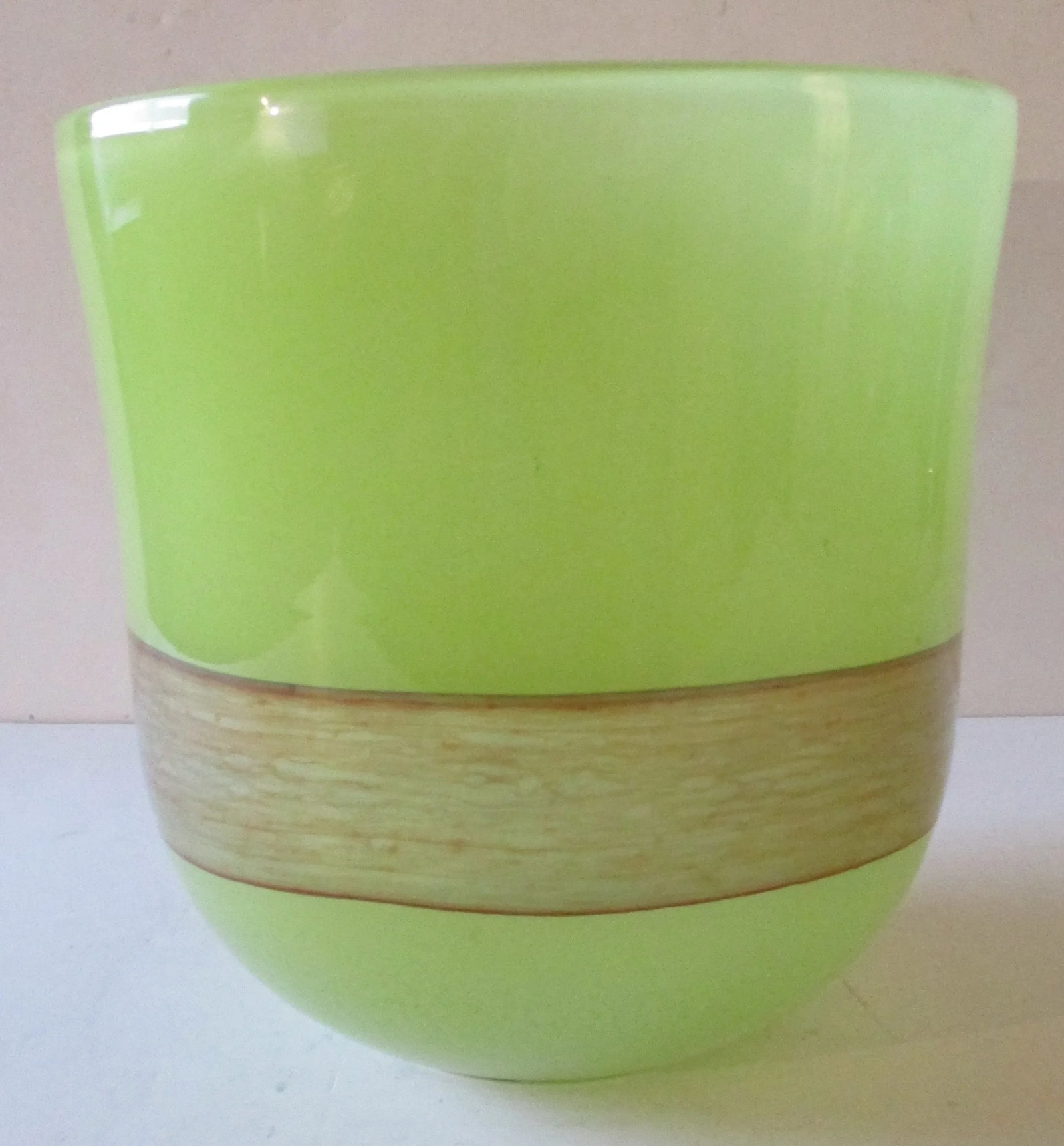 Cyan Design Large Celadon Green With Hand Applied Amber Stripe Vase - 6
