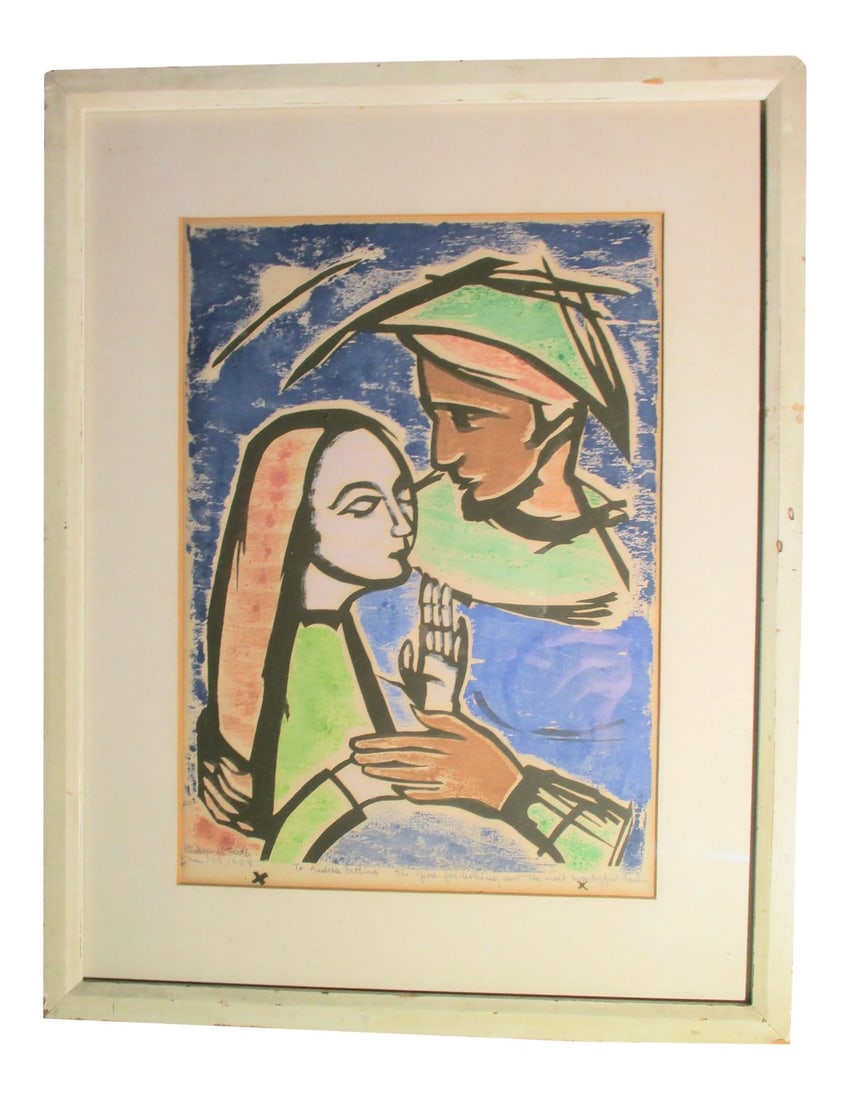 The Good for Nothing and the Most Lady by Hildegard Rath 1958: Hildegard Rath german emigrant to the U.S. in the 40s' became a significant female artist working in NYC. Owner and Director of Painting at the European School of Art. Owned by over 800 public and