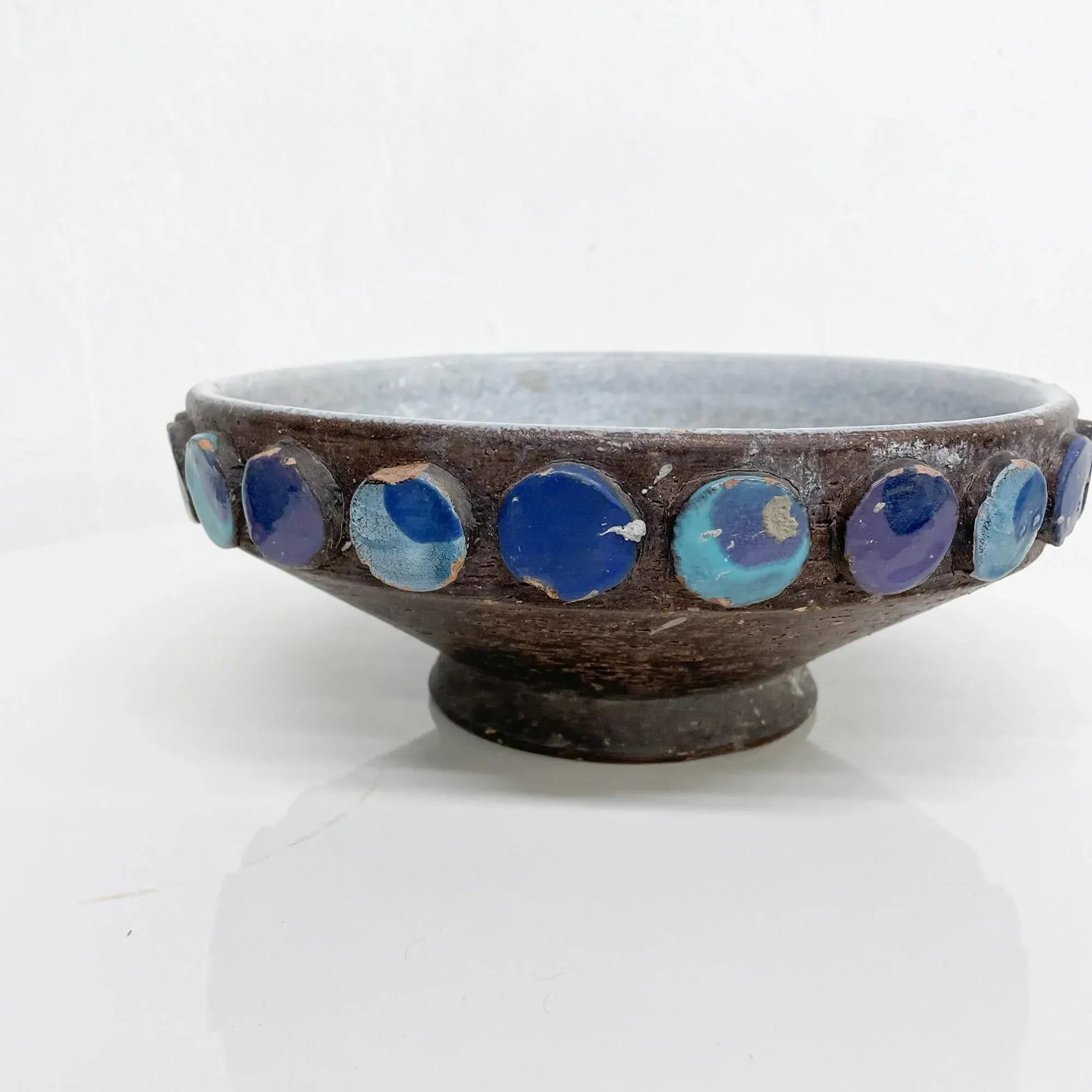 1960s Raymor Bitossi Blue Bowl Italian Art Pottery - 10